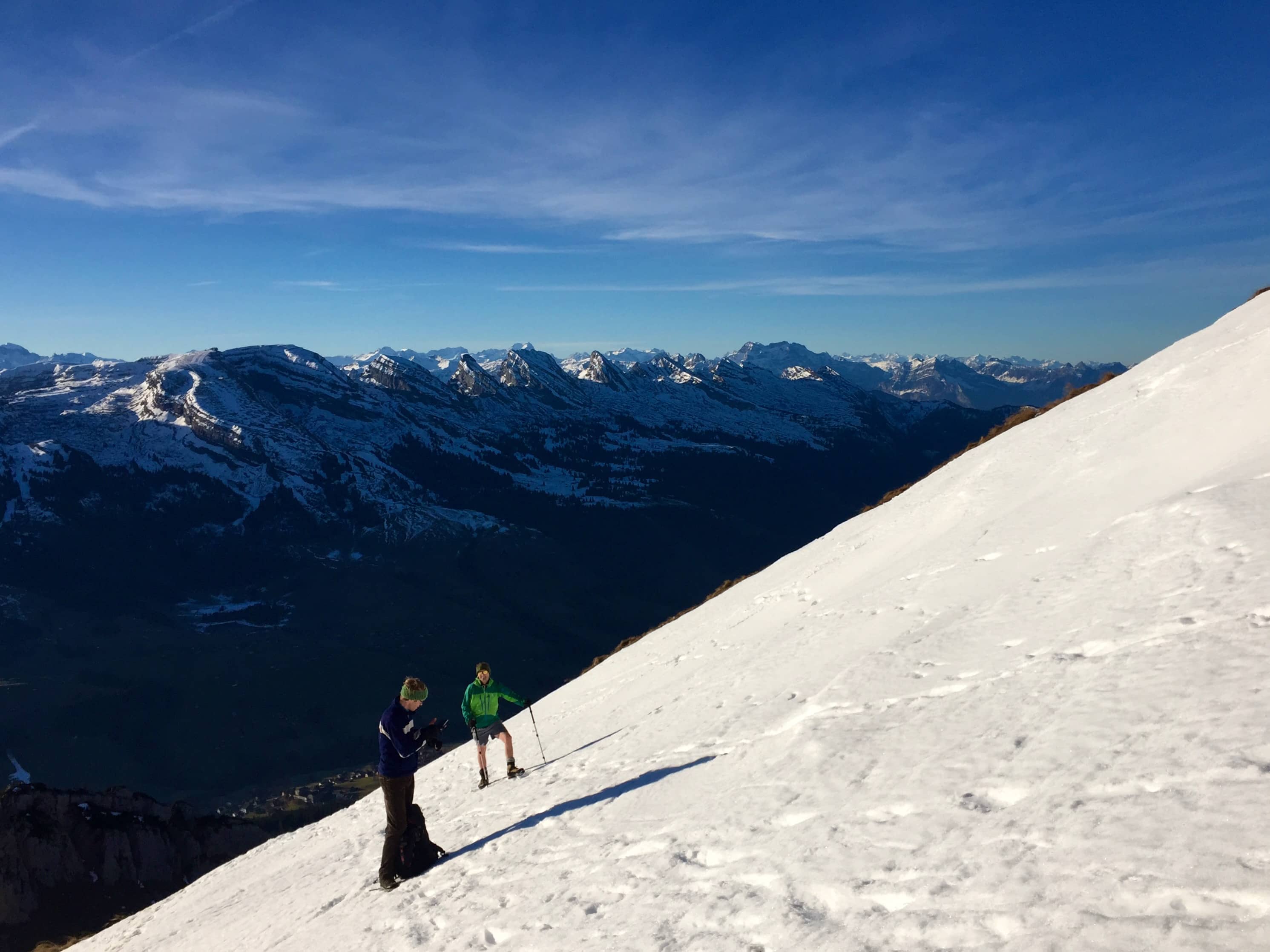 Zwei andere Wanderer. Sogar in kurzer Hose