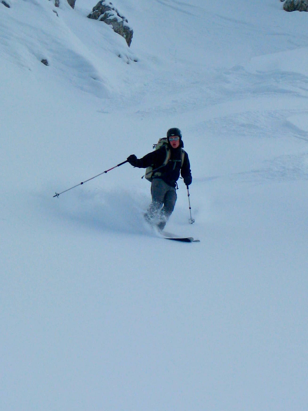 Pulvrige Abfahrt nach Linthal