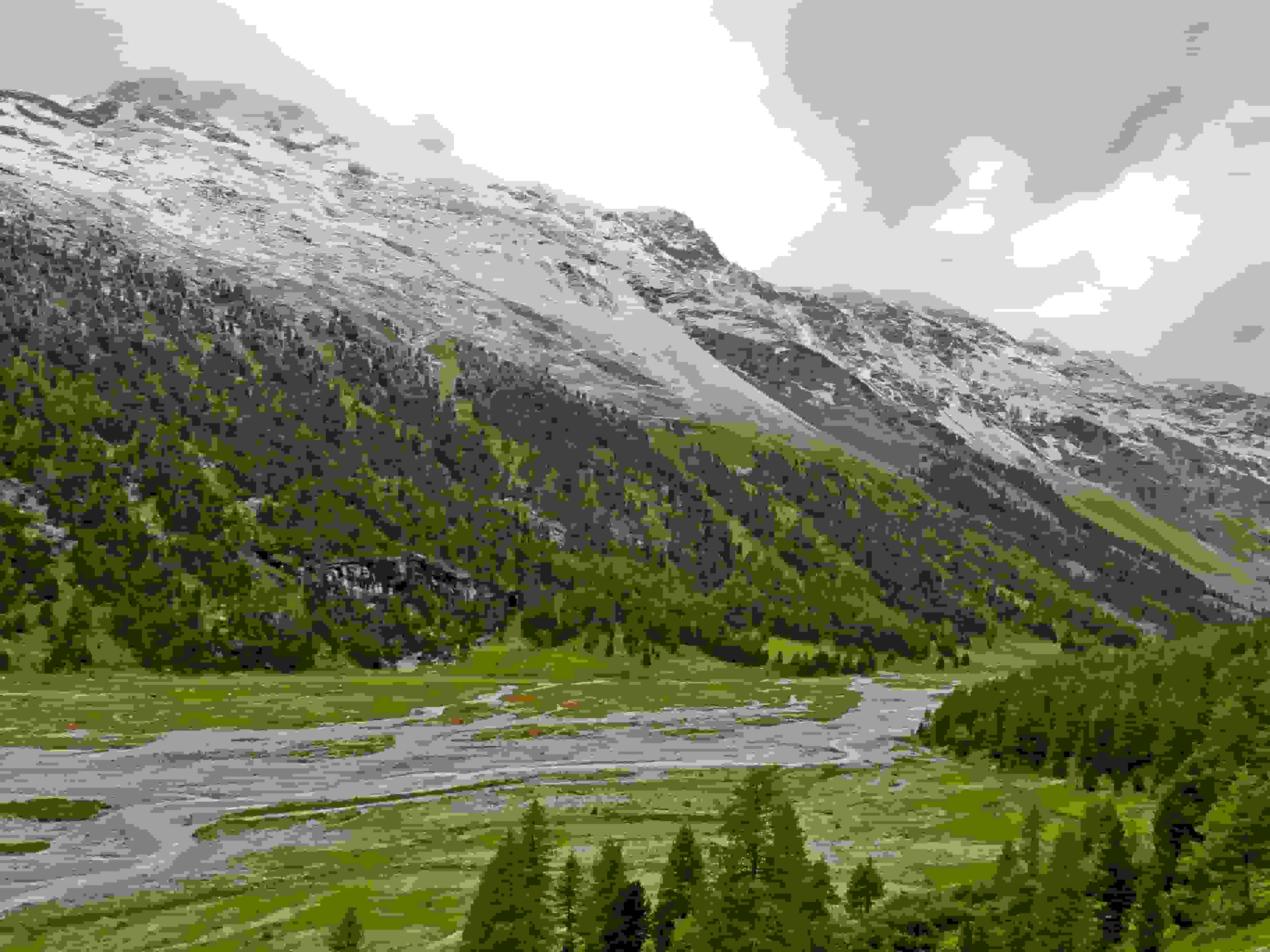 Schnee im Sommer führt zu tollen Farbkombinationen