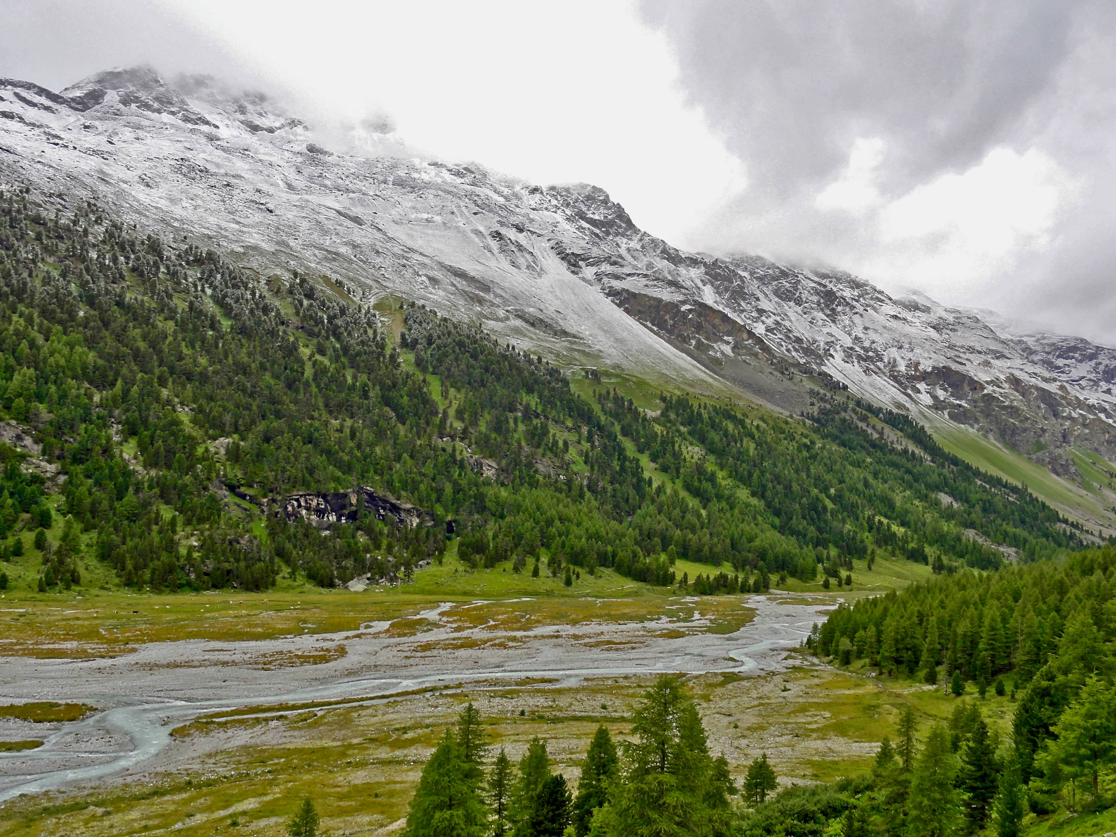 Schnee im Sommer führt zu tollen Farbkombinationen