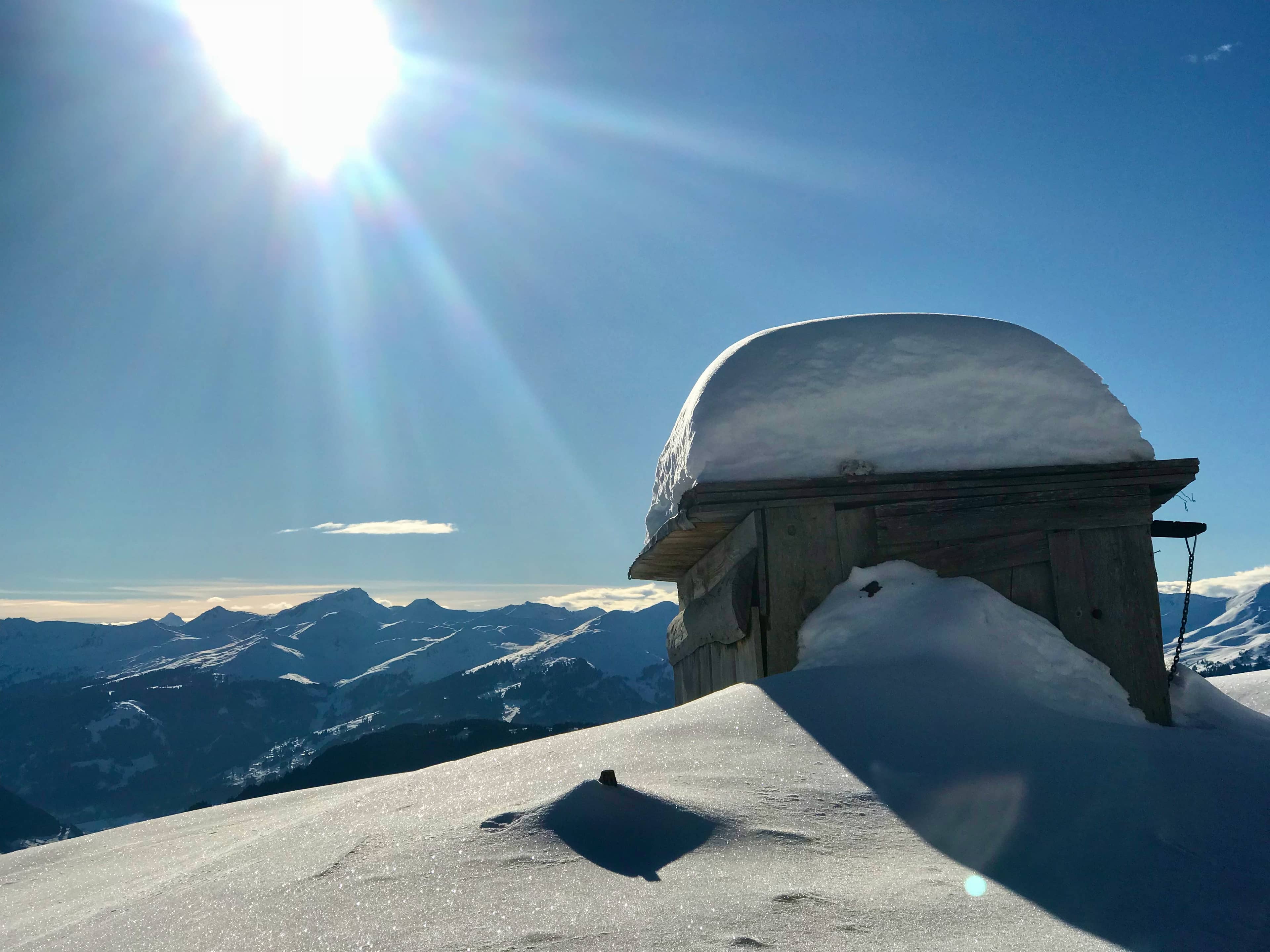 Viel Schnee bei der Sadreinegg