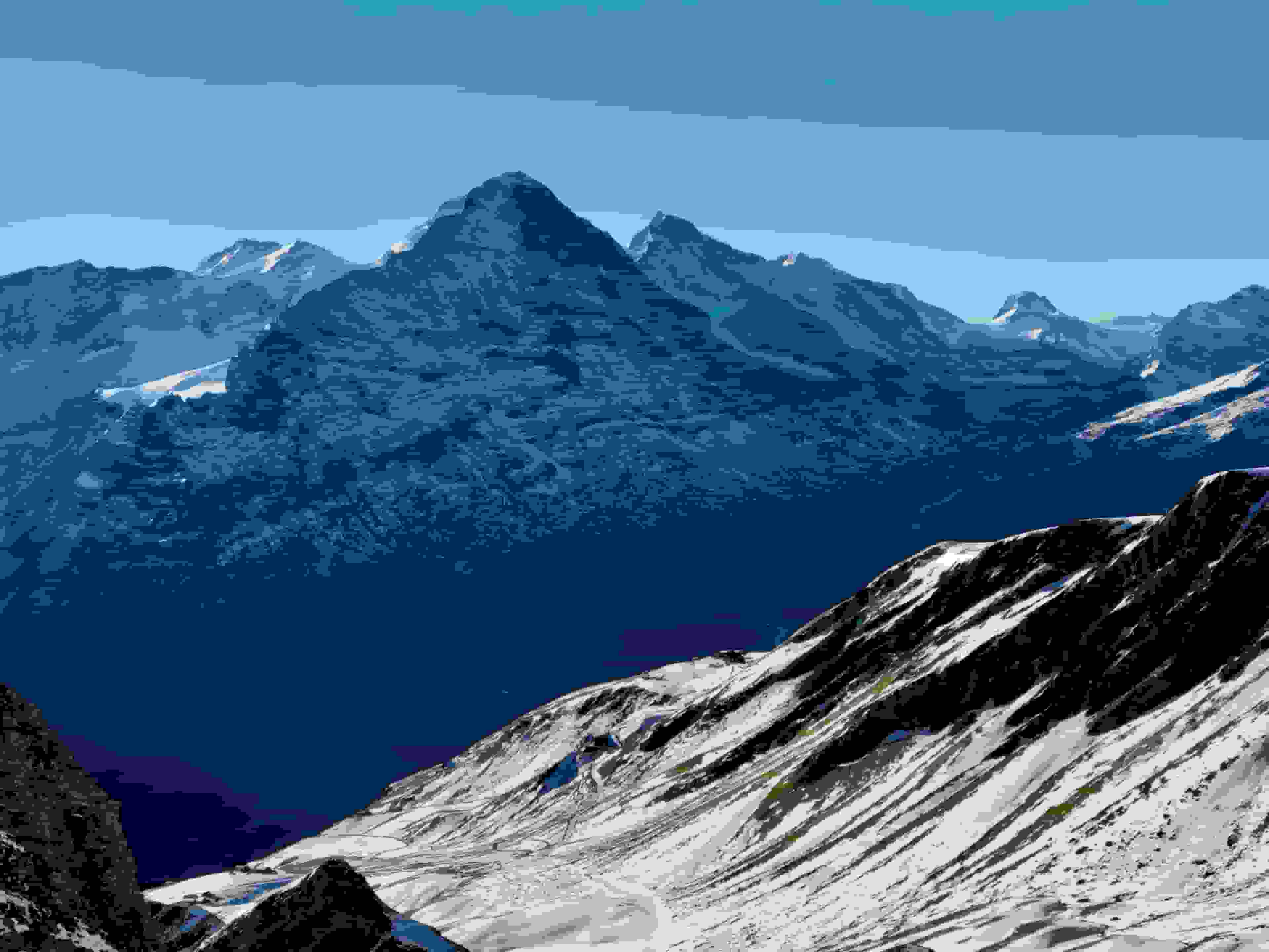 Der Eiger ist die dominierende Berggestalt