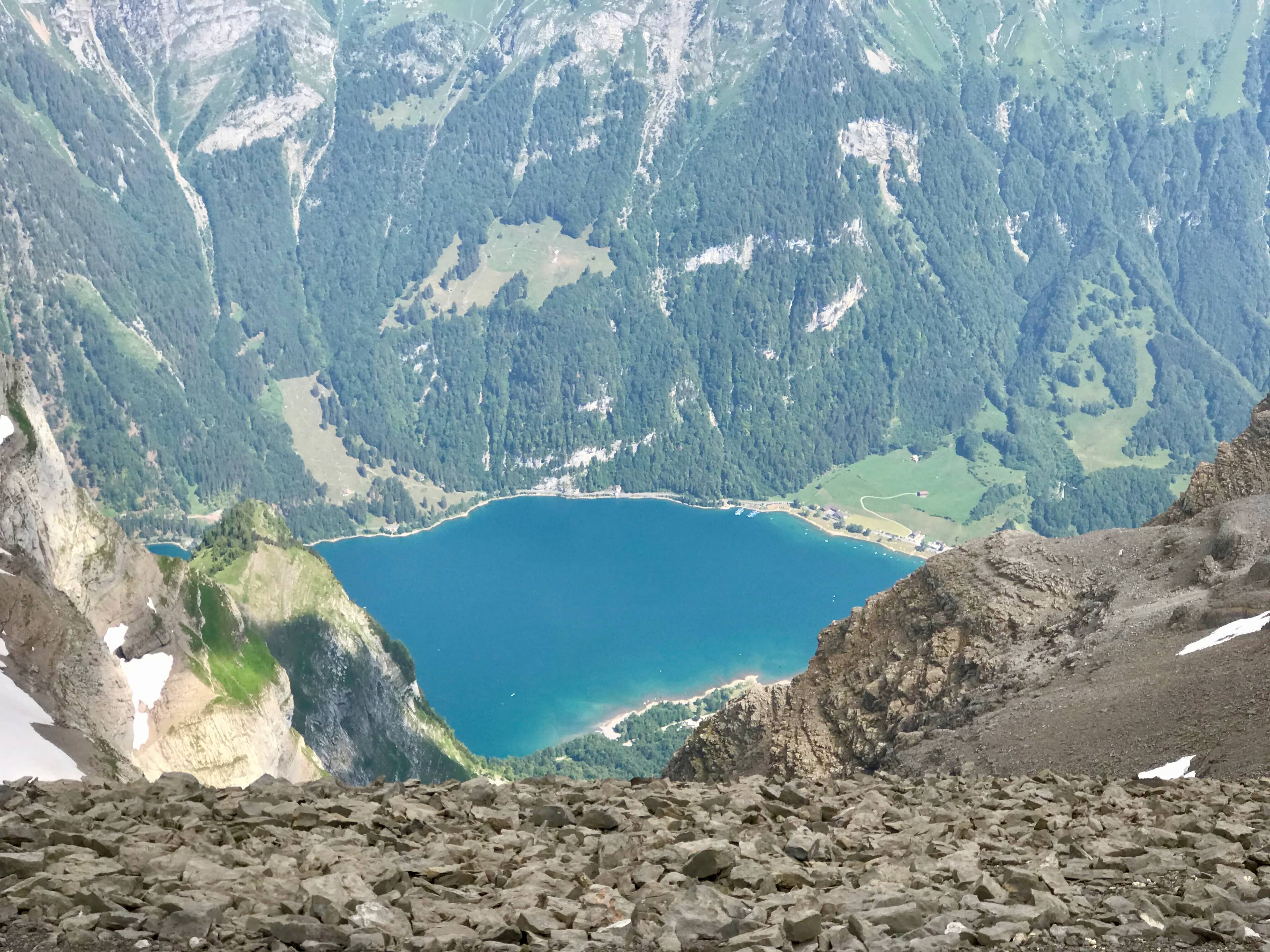 Kaum zu glauben, dass der Klöntalersee 2000Hm weiter unten liegt