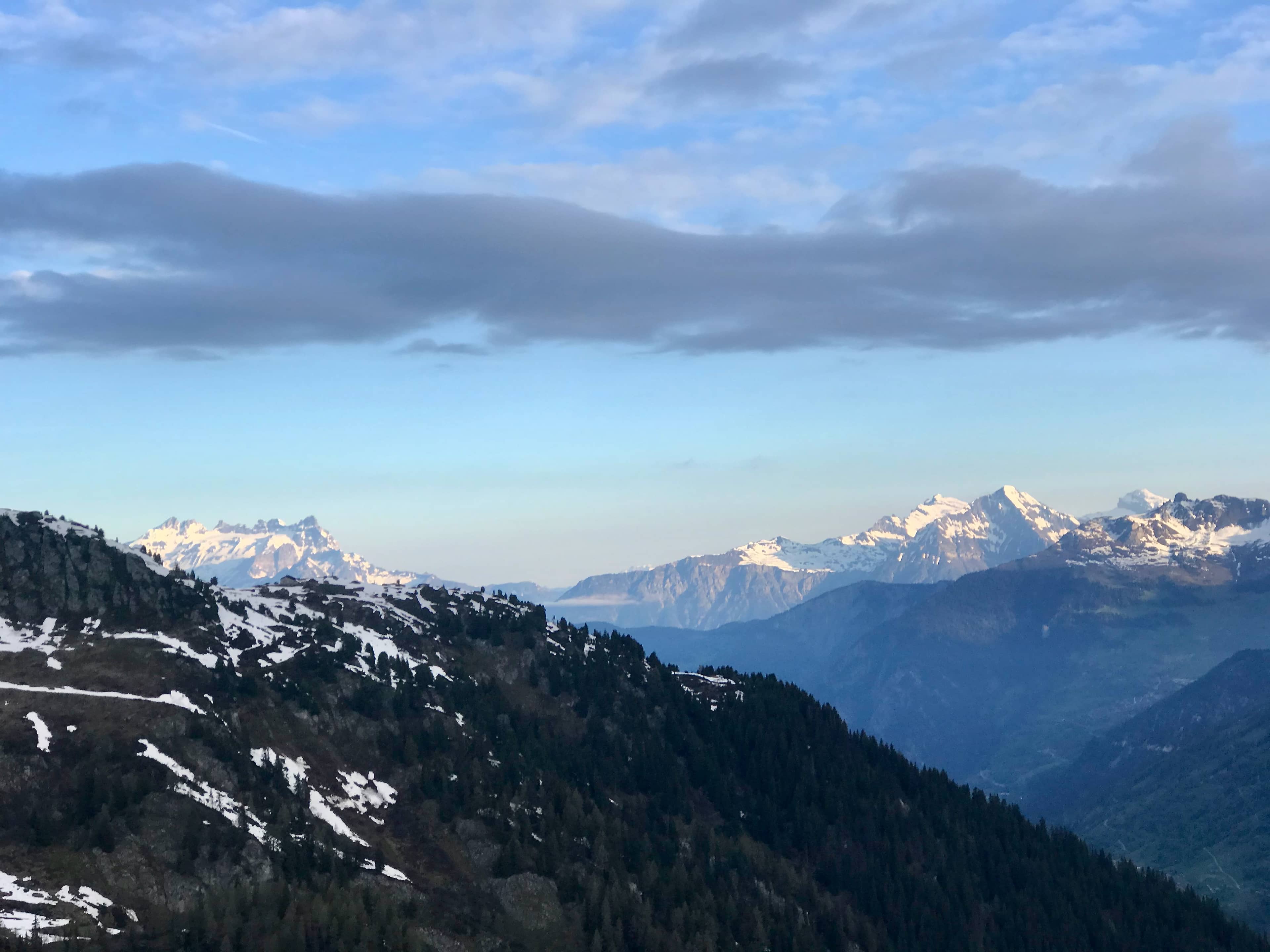 Morgenstimmung beim Abstieg am Folgetag