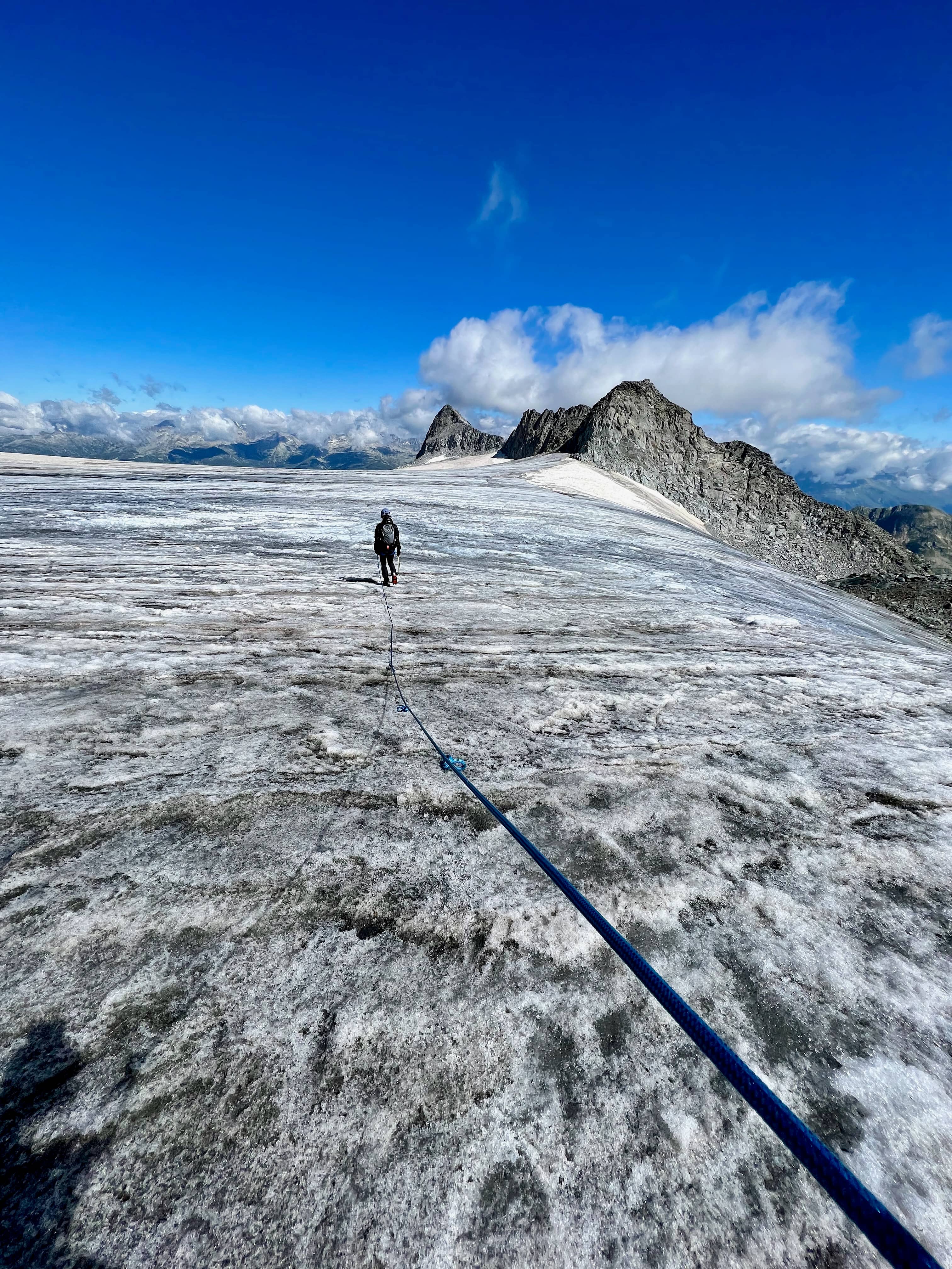 Rückweg über den Gletscher