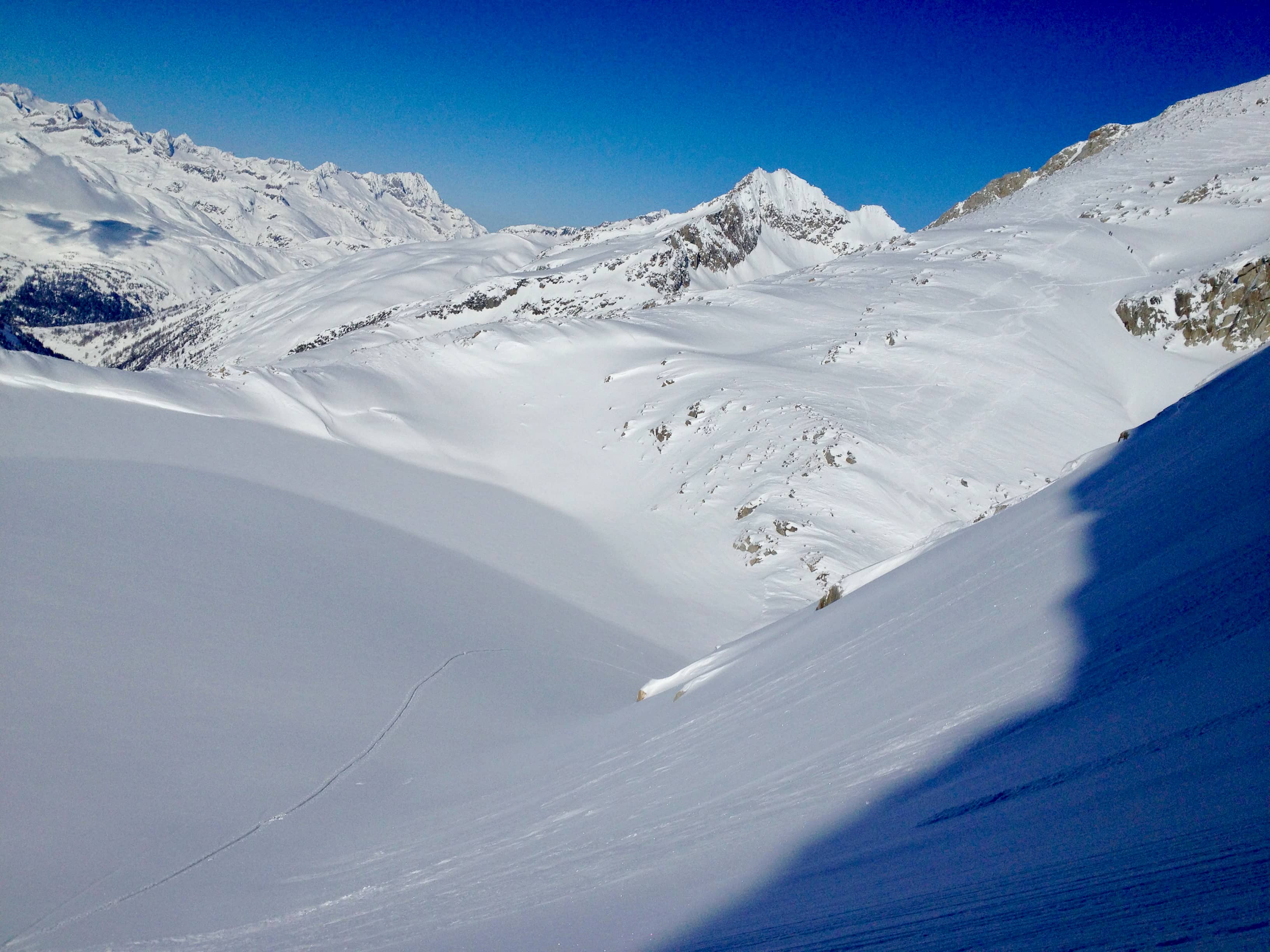 Ein letzter Blick nach Norden über den Chüebodengletscher