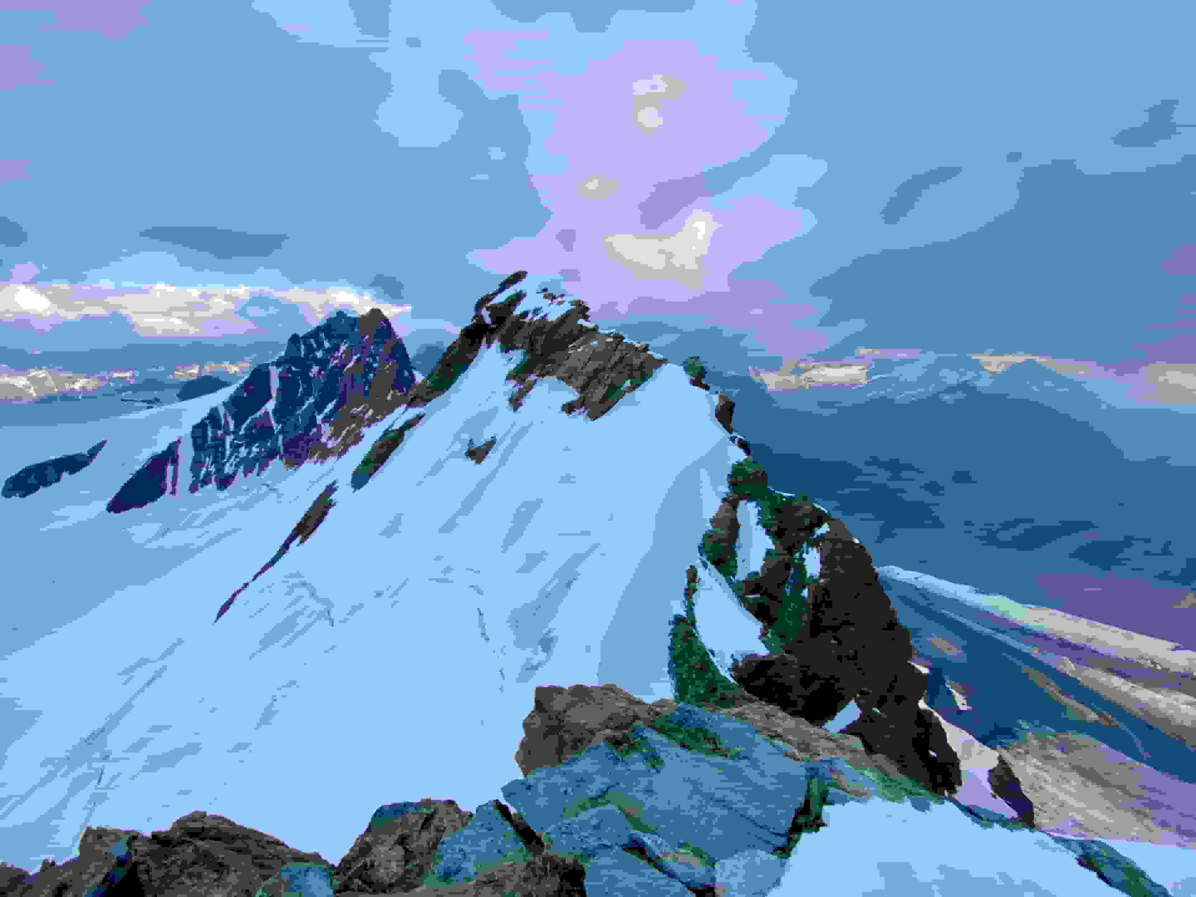 Auf dem Breithornzwilling Ost - mit Blick auf den Weiterweg