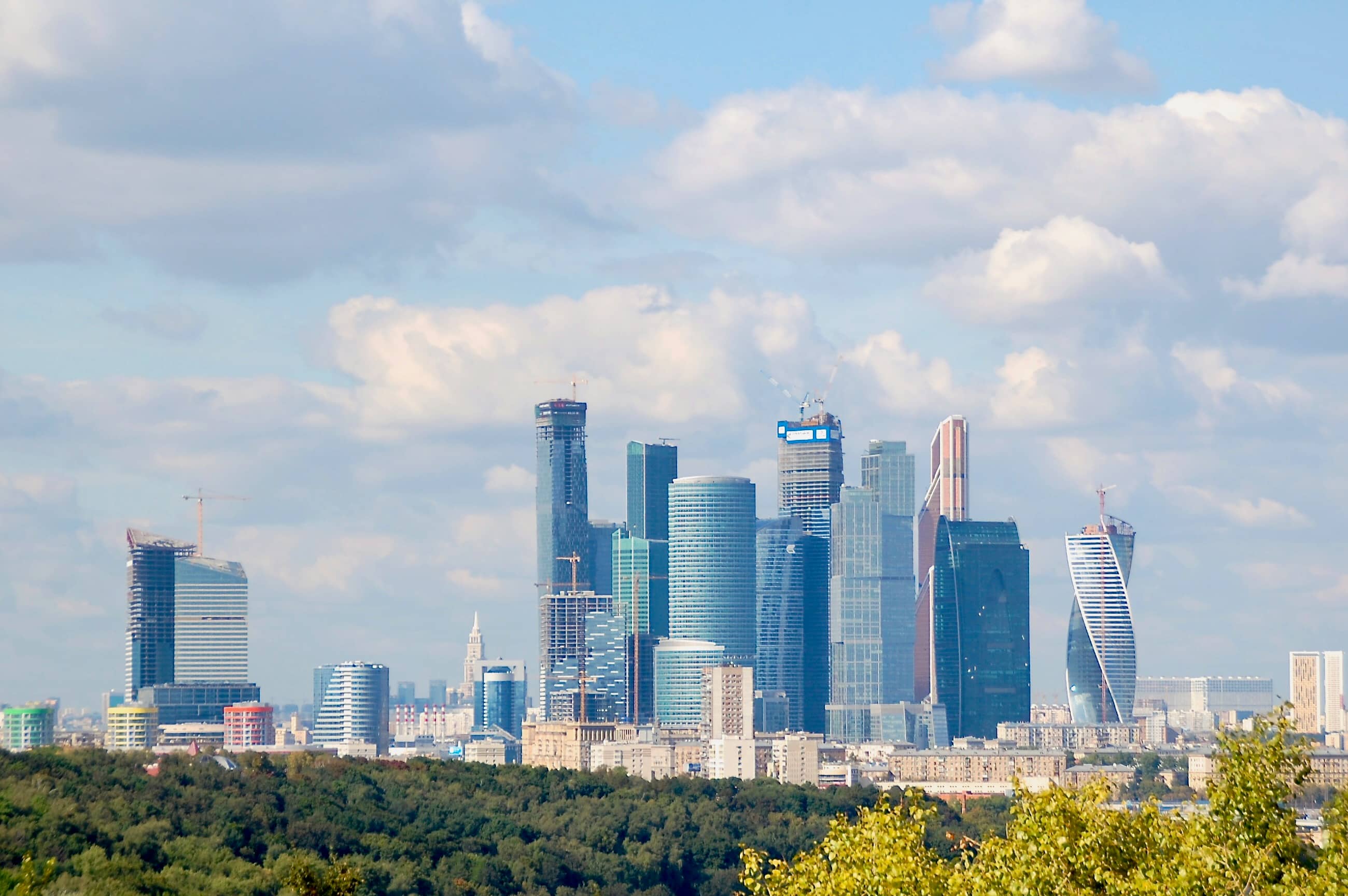 Blick von den Sperlingsbergen auf das neue Moskau