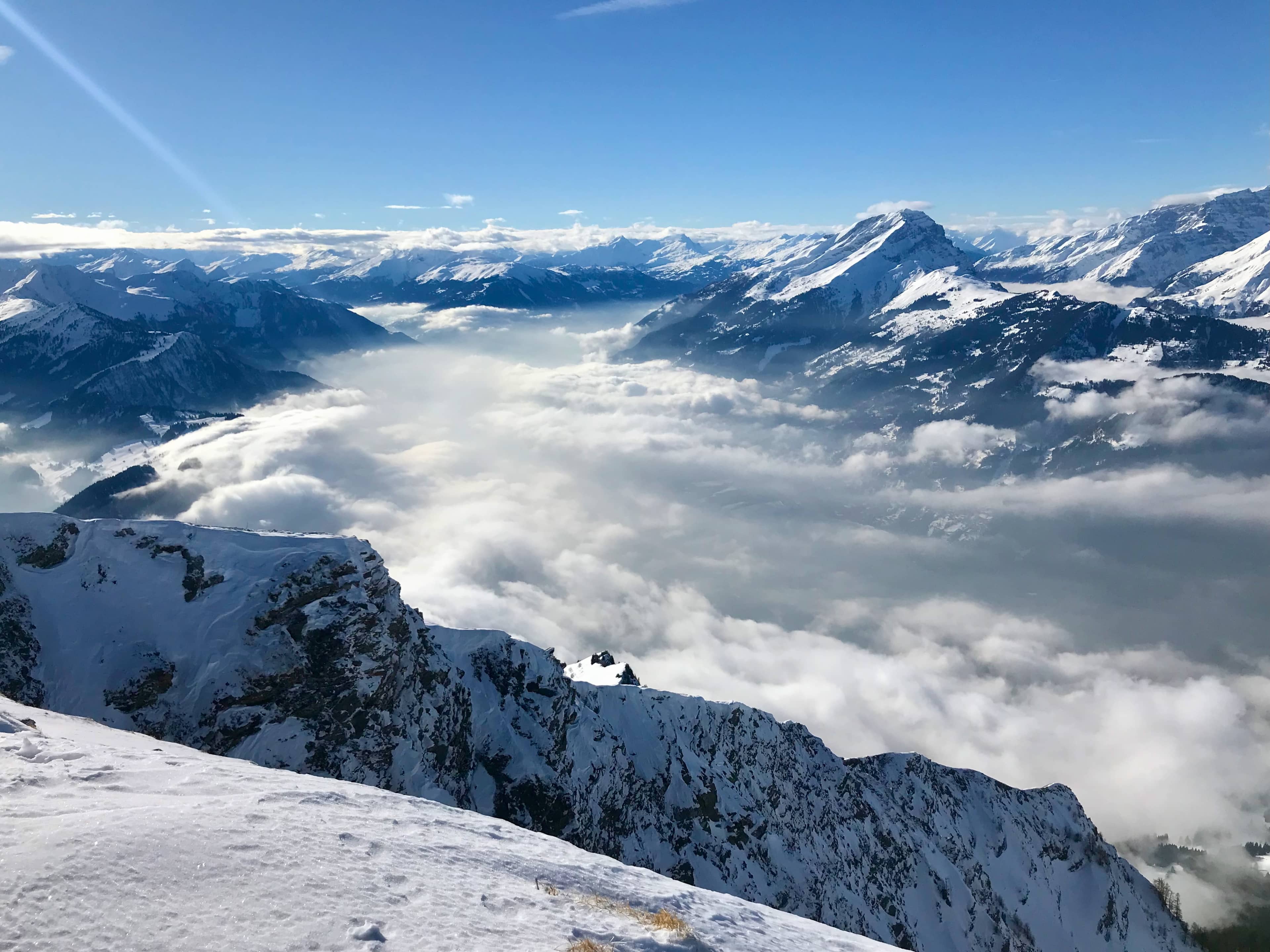 Blick nach Chur und ins Bündner Oberland