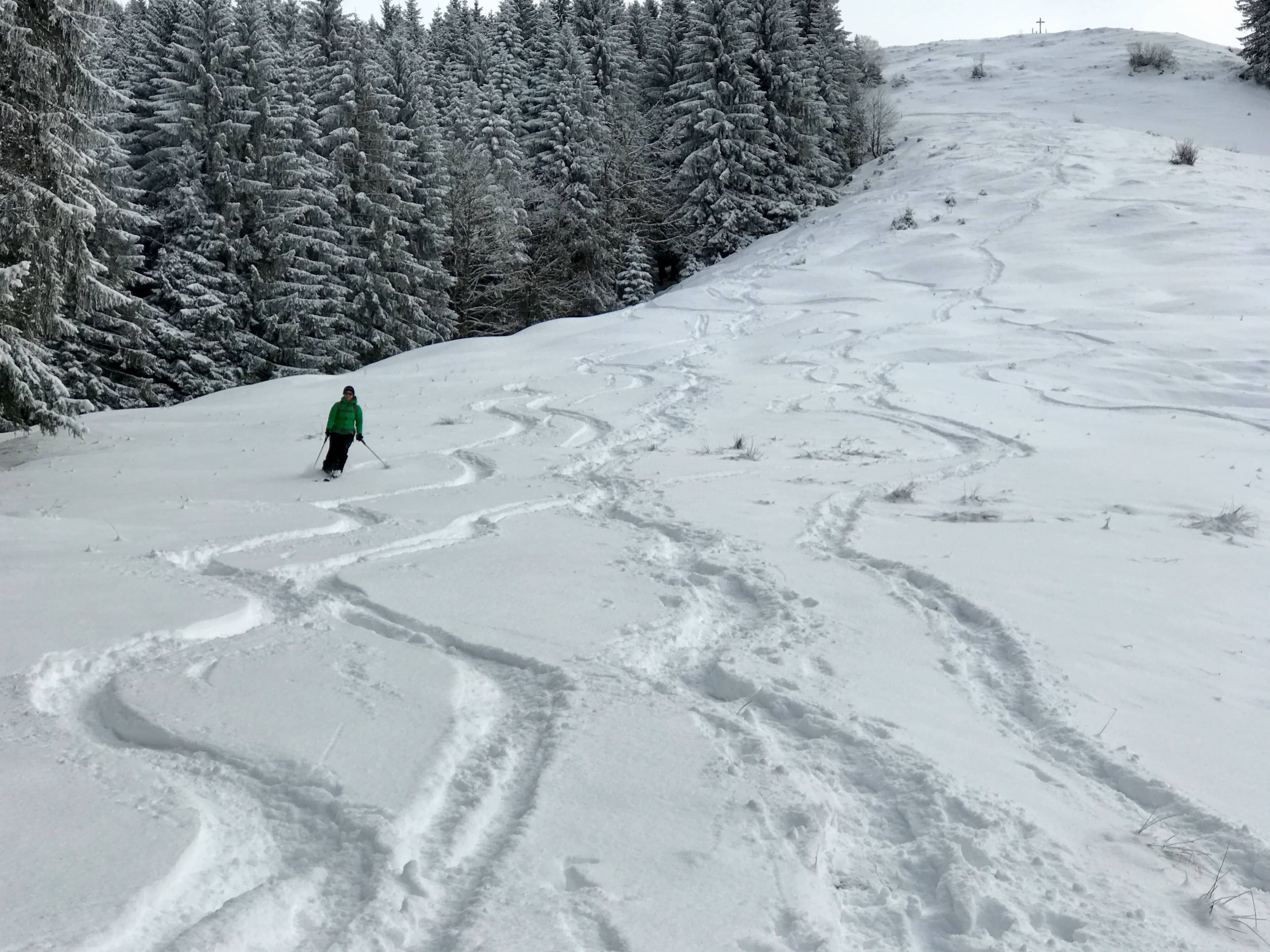Abfahrt auf dünner Unterlage