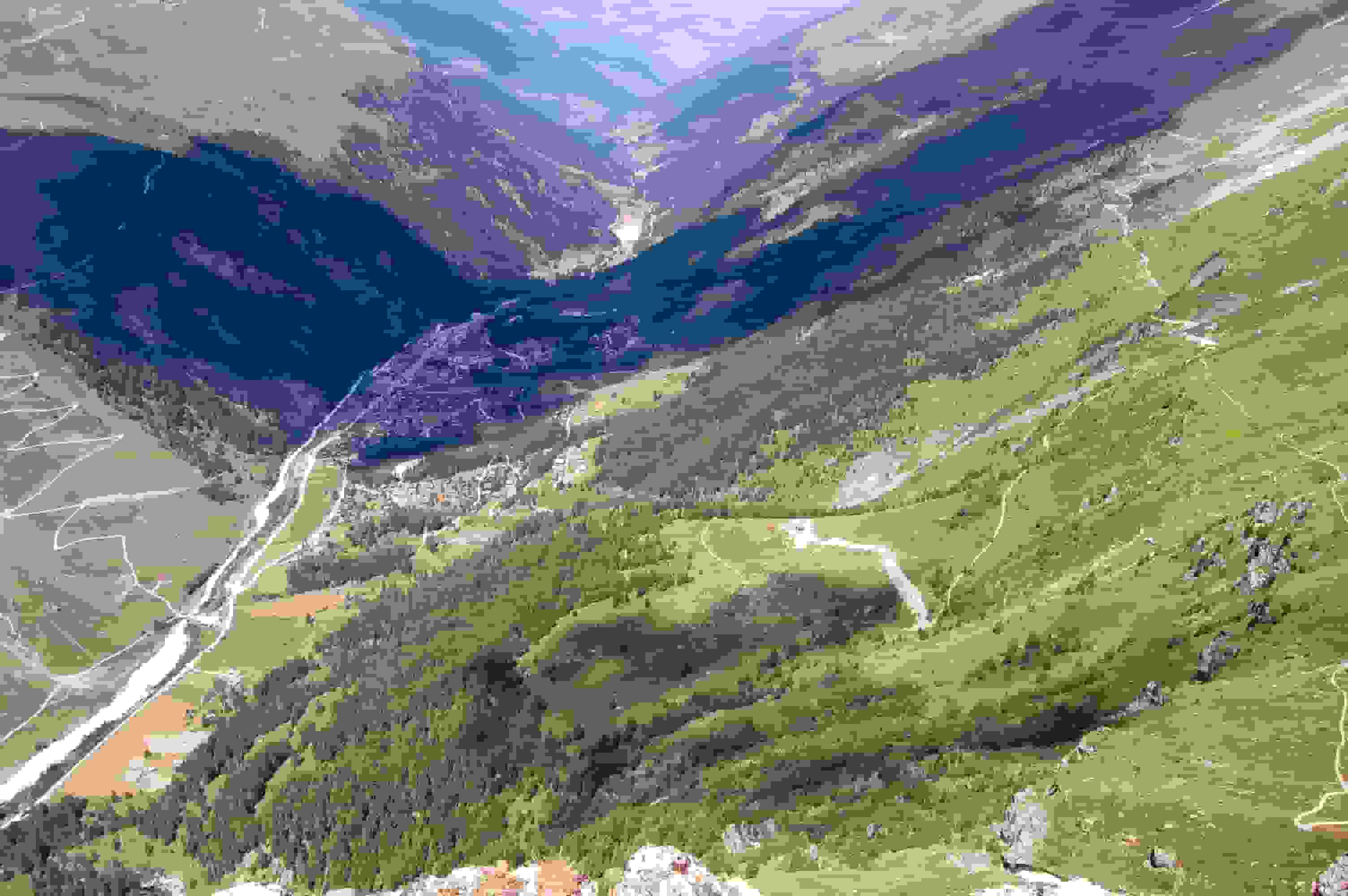 Blick vom Roc de la Vache nach Zinal