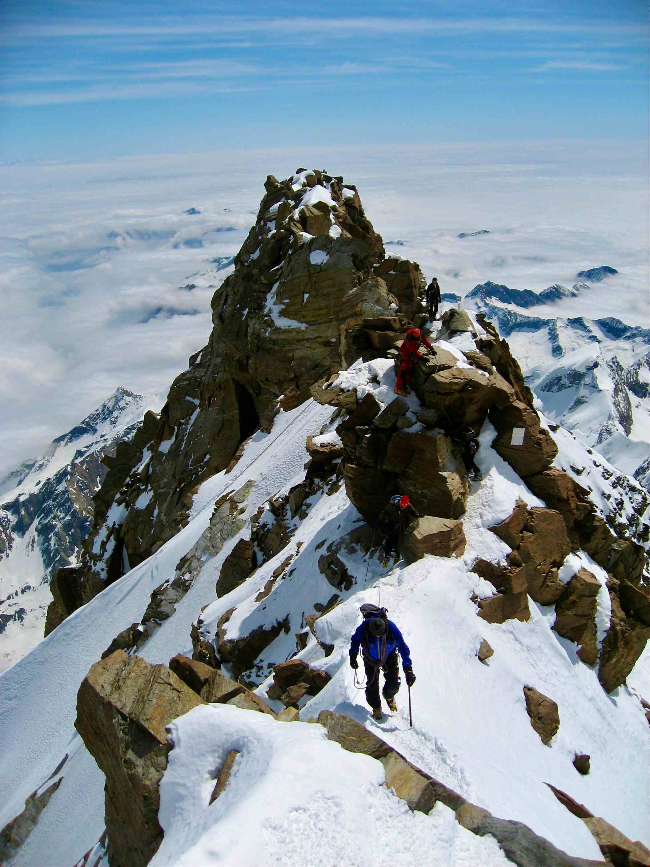 Gipfelaufbau Dufourspitze