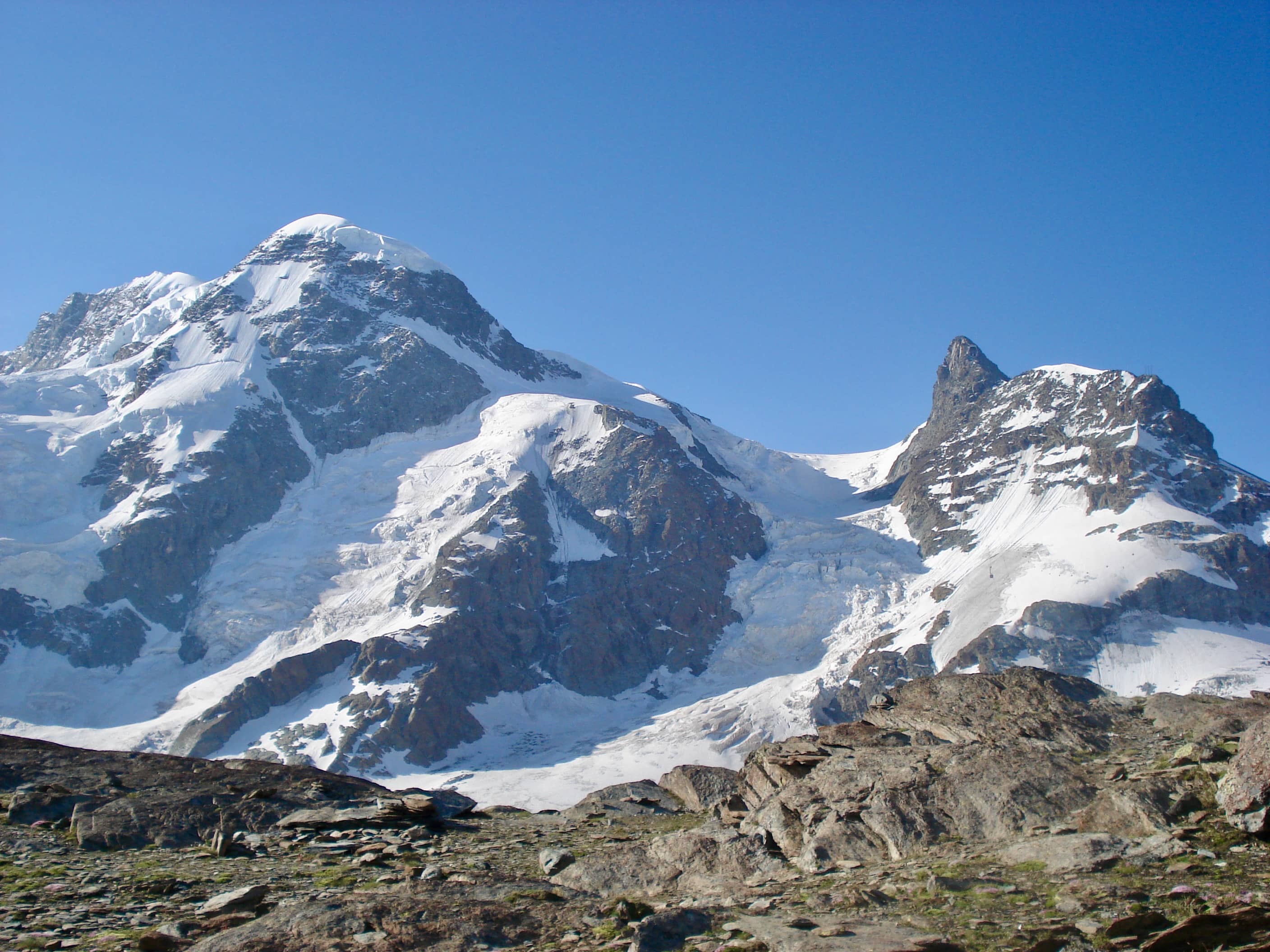 Blick zurück zum Breithorn