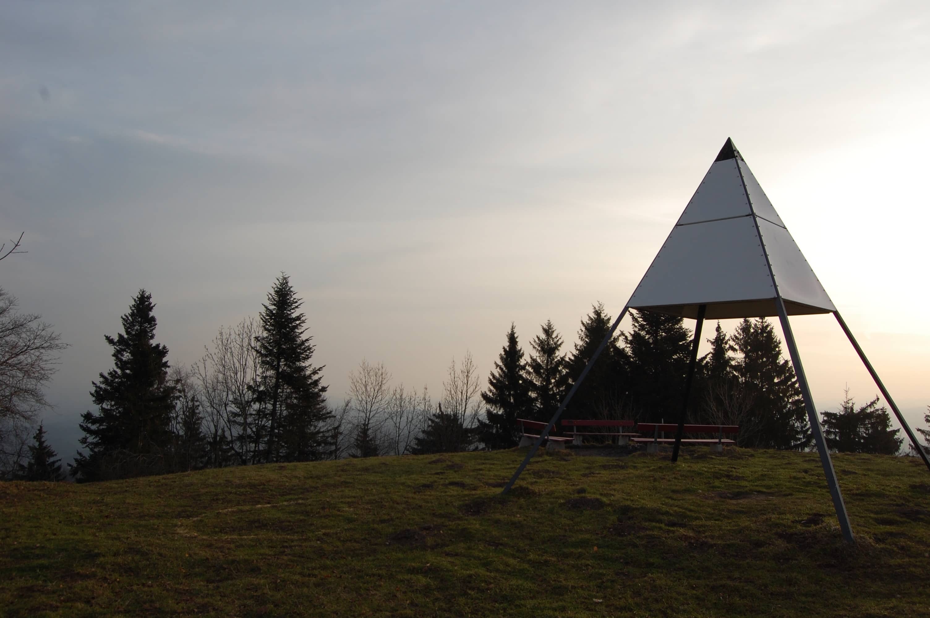 Vermessungspunkt auf dem Hörnli-Gipfel