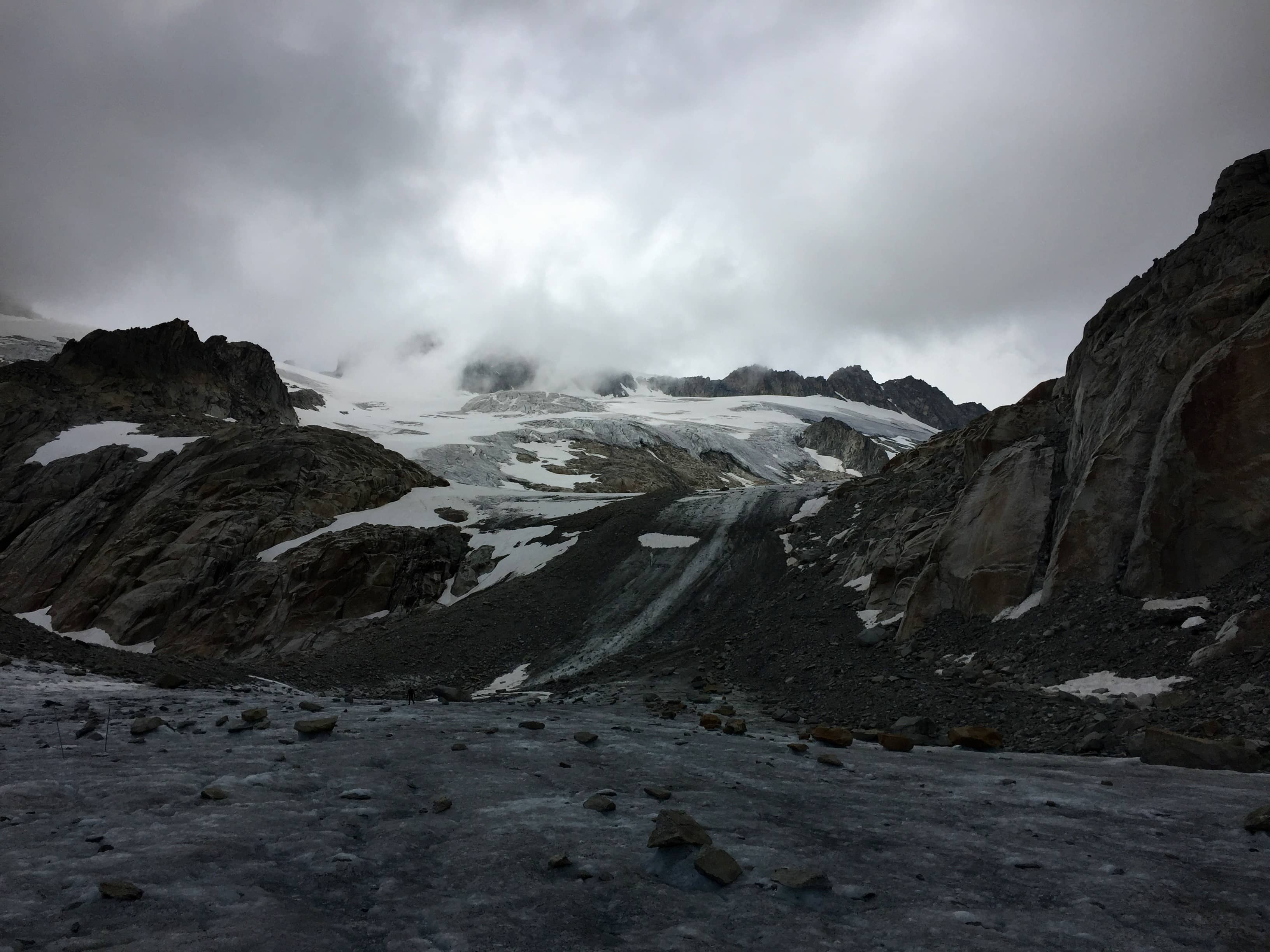 Eisrampe auf dem Tiefengletscher