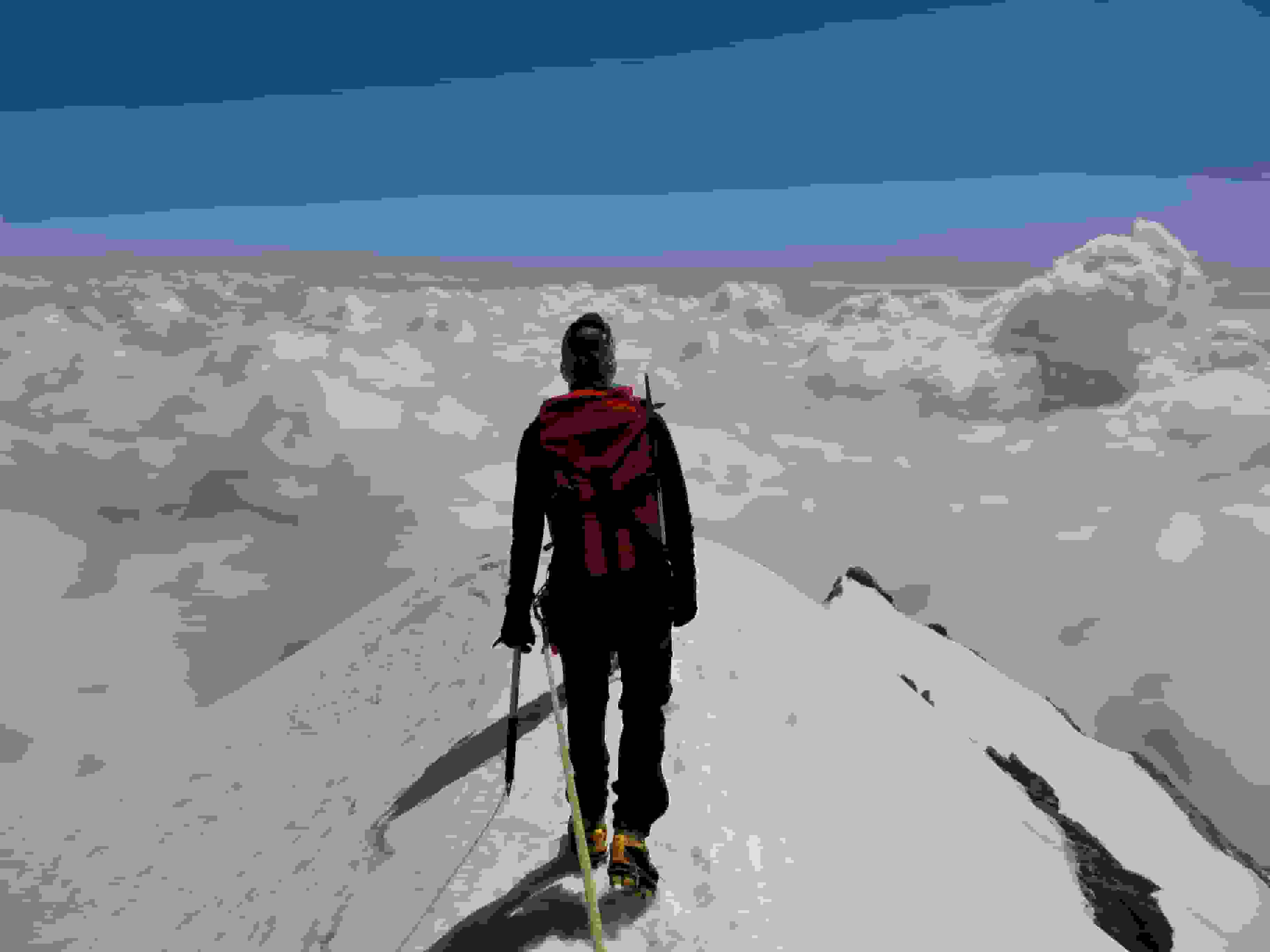 Von der Vincentpyramide geht es weiter zum Giordanispitz