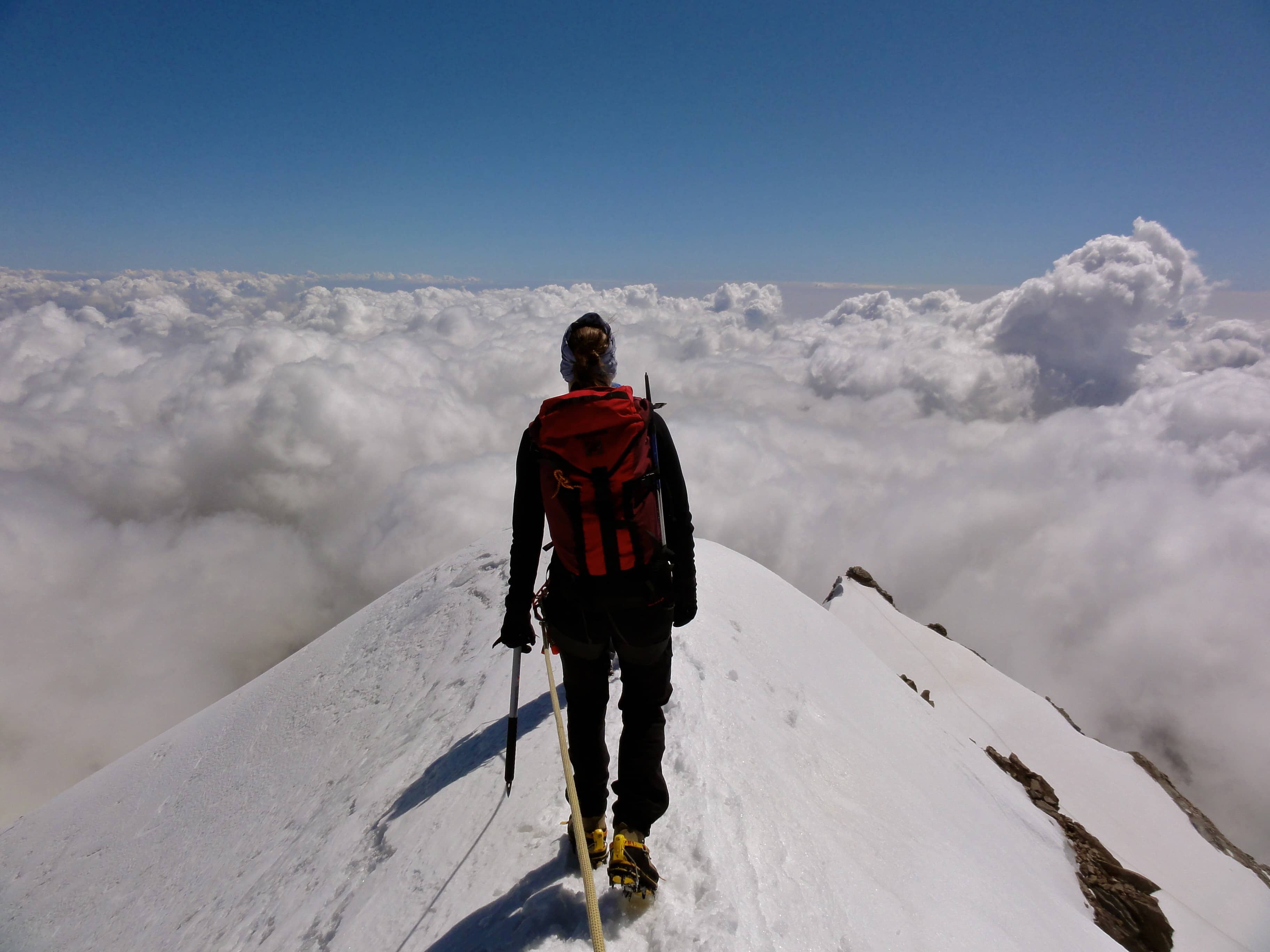 Von der Vincentpyramide geht es weiter zum Giordanispitz