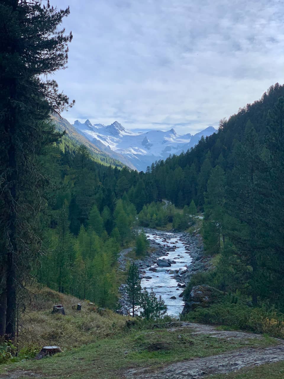 Val Roseg und Blick zurück