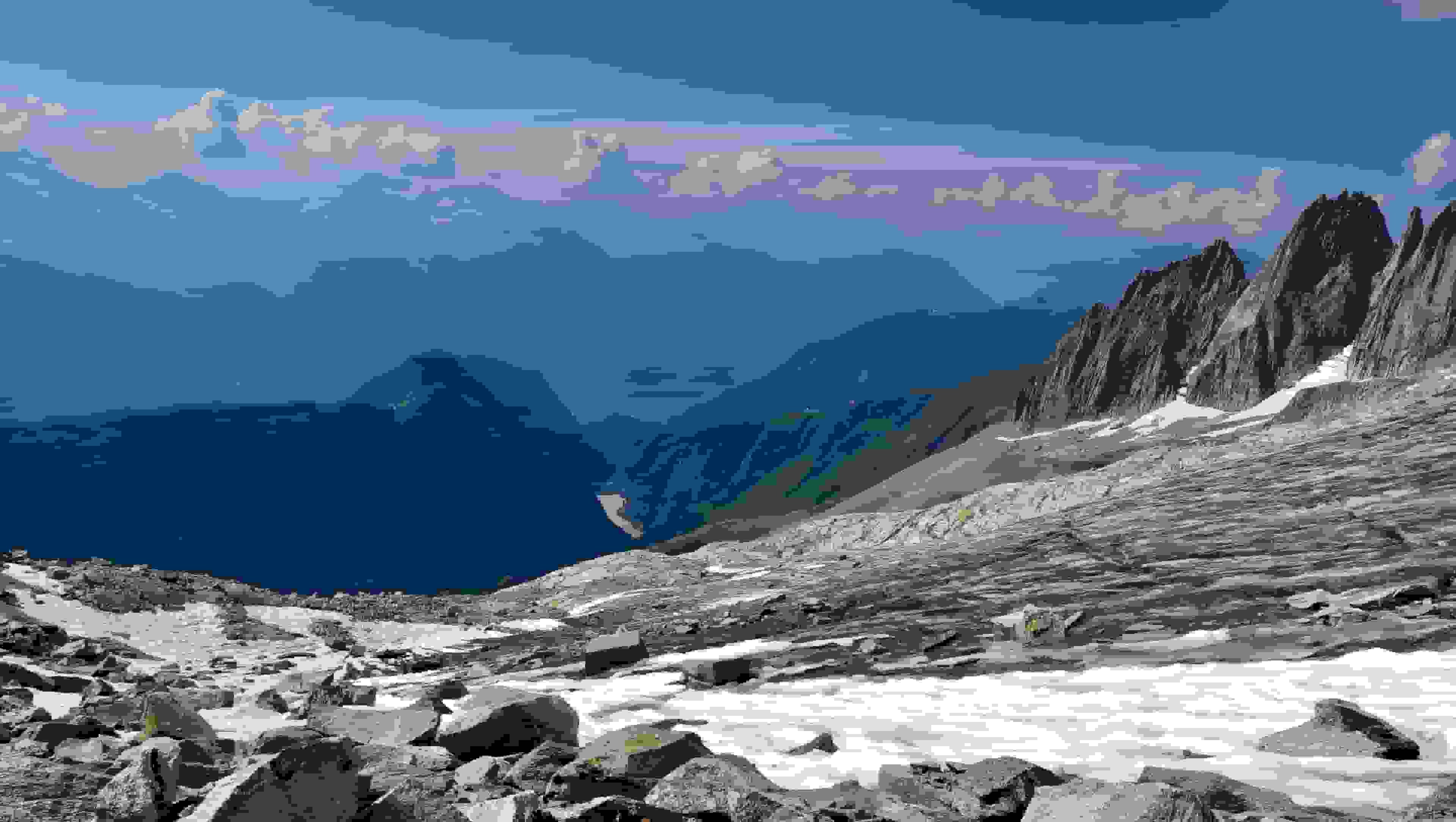 Driestgletscher und der Blick hinunter zur Belalp (Foto: Daniela)