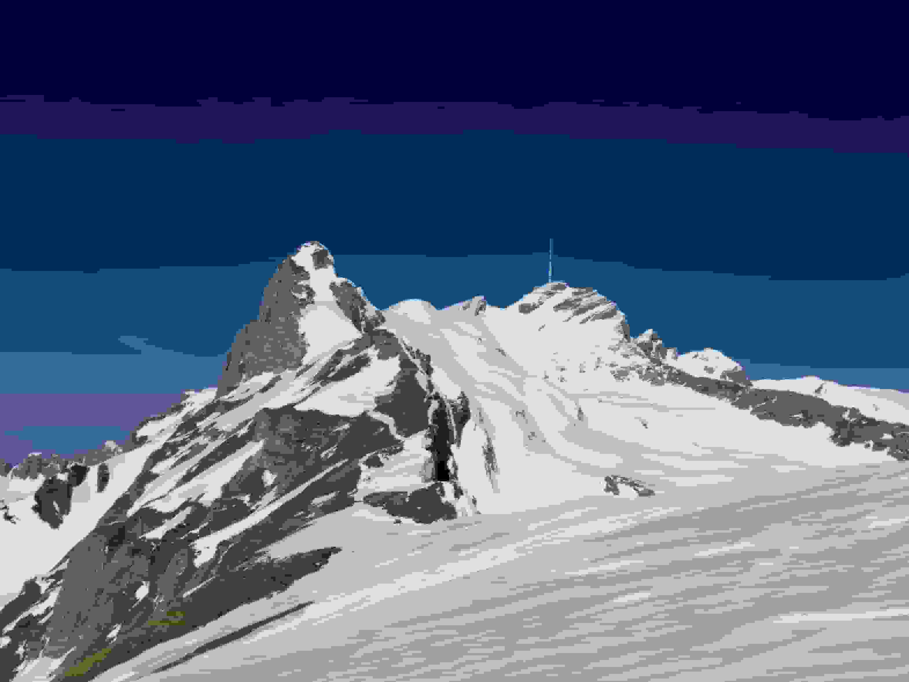 Blick vom Rotsteinpass zurück zum Säntis