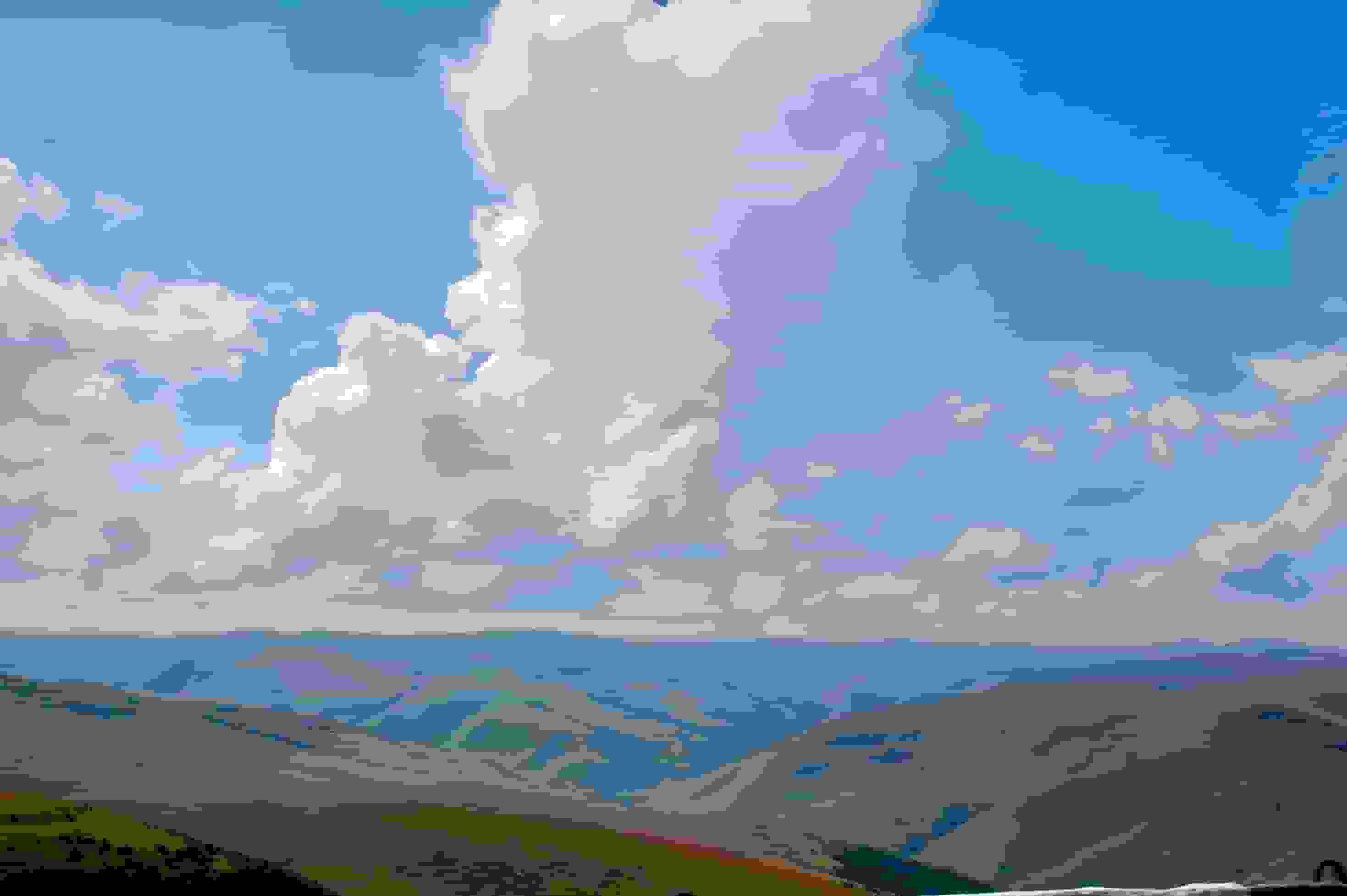 Quellwolken sind hier nachmittags alltäglich