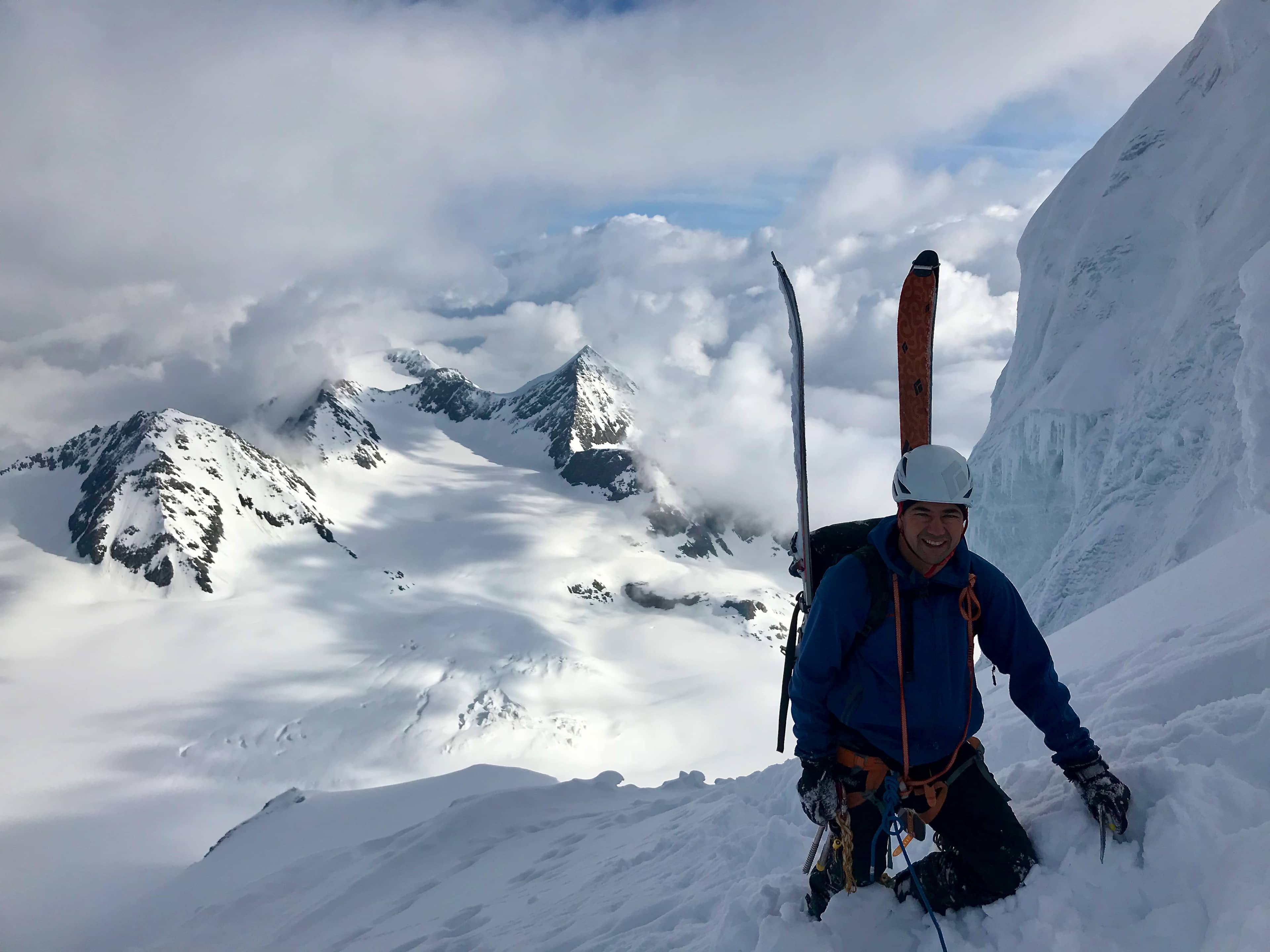 Danny beim Ausstieg aus dem Couloir du Gardien