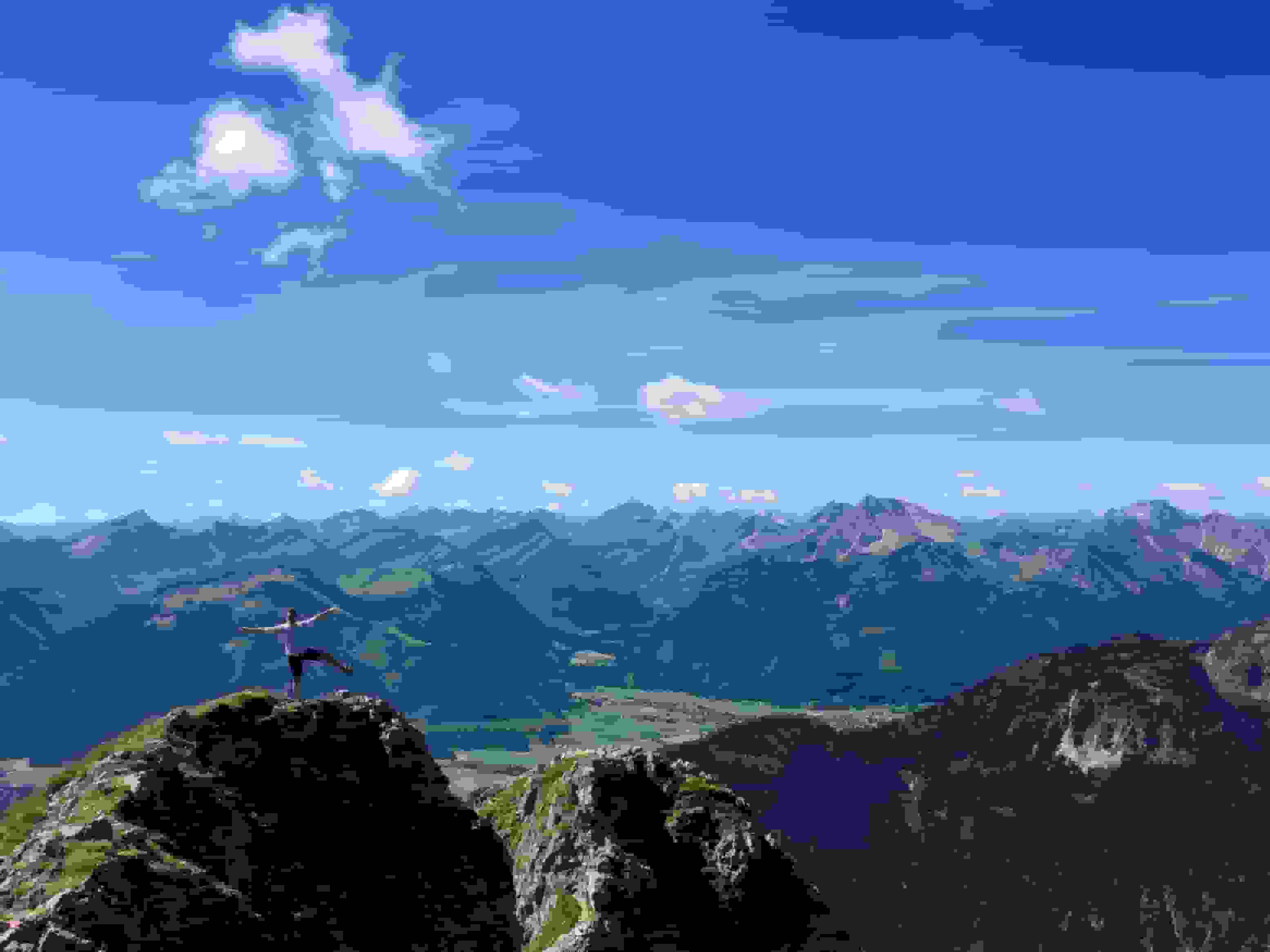 Hochgefühle auf dem Nebengipfel des Aggensteins (Photo von Erik)