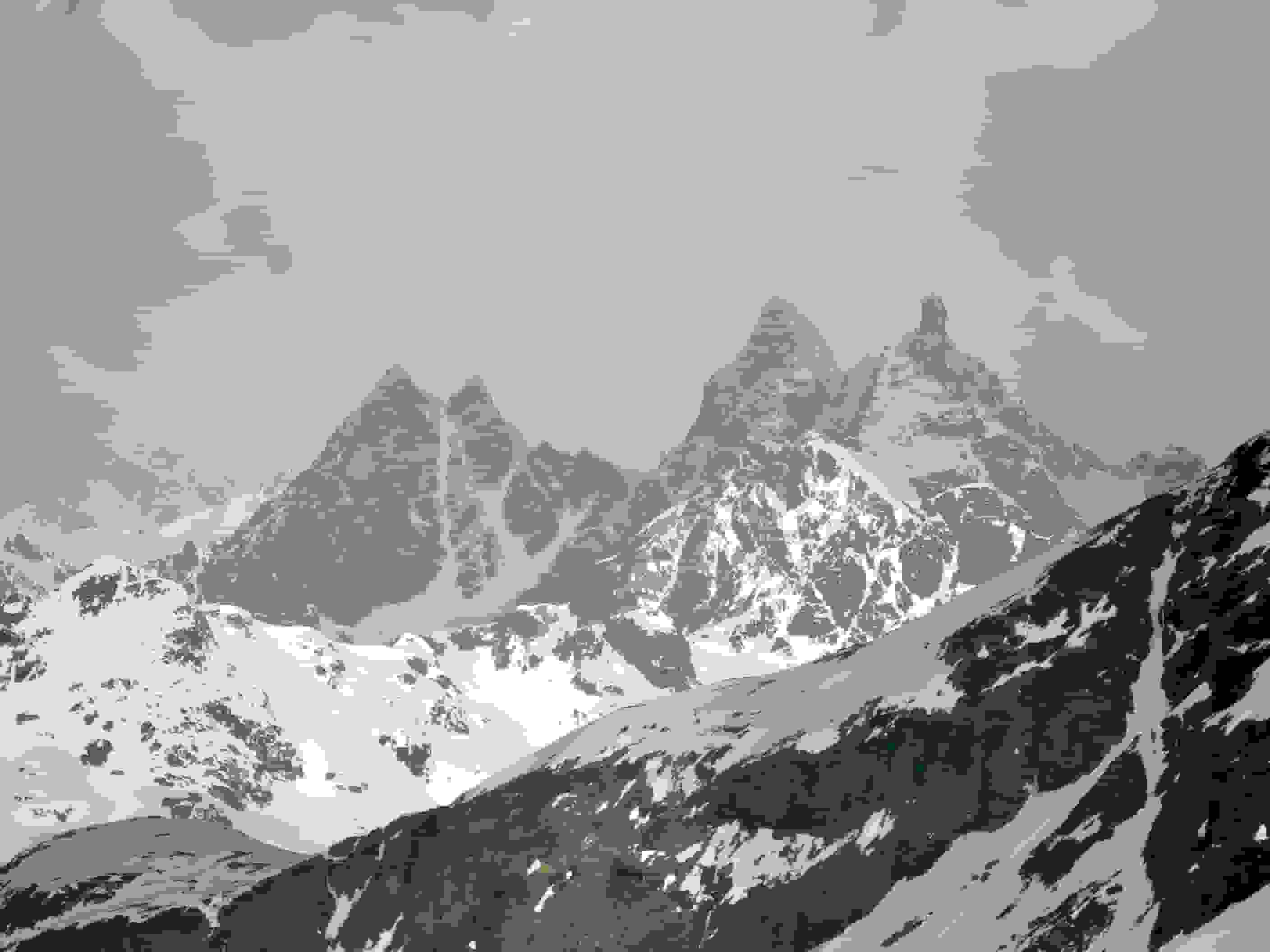 Blick zum Klein / Gross Seehorn und Gross Litzner