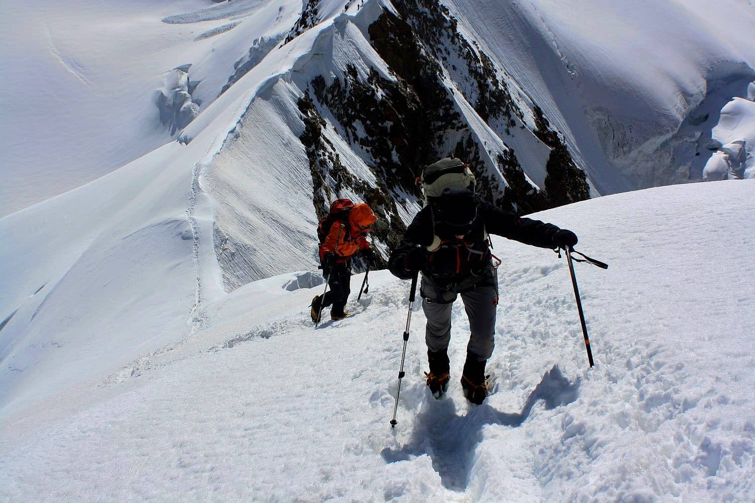 Aufstieg zum Liskamm Ostgipfel