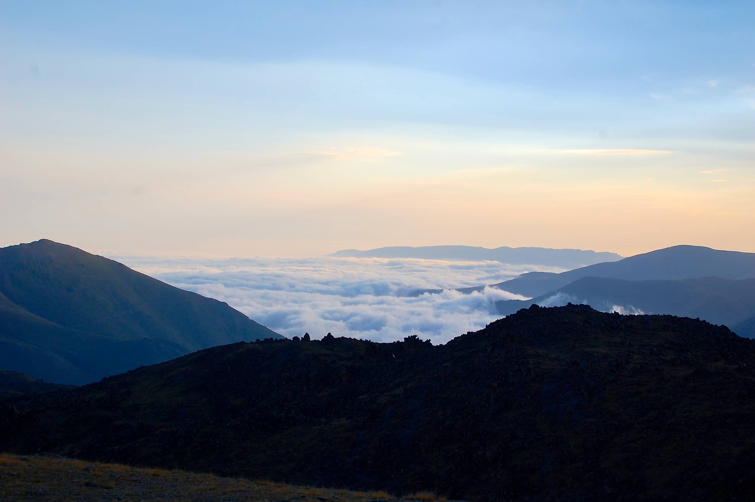 Aussicht am nächsten Morgen: Blick von den Mushrooms nach Norden
