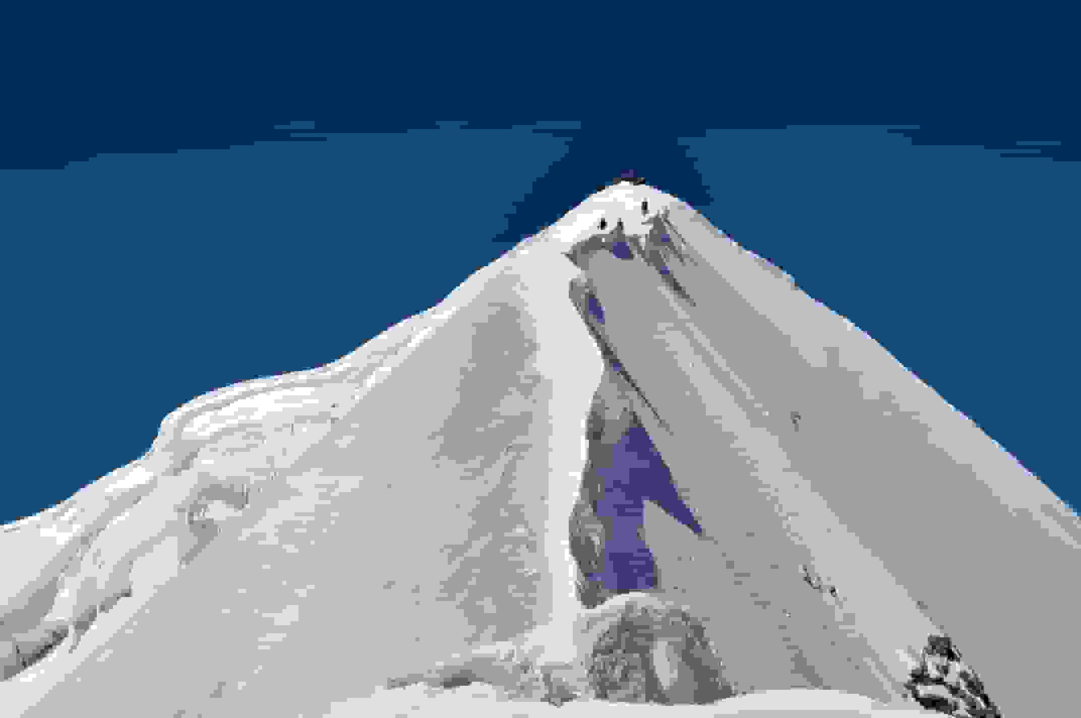 Blick auf den Gipfelgrat am Mönch