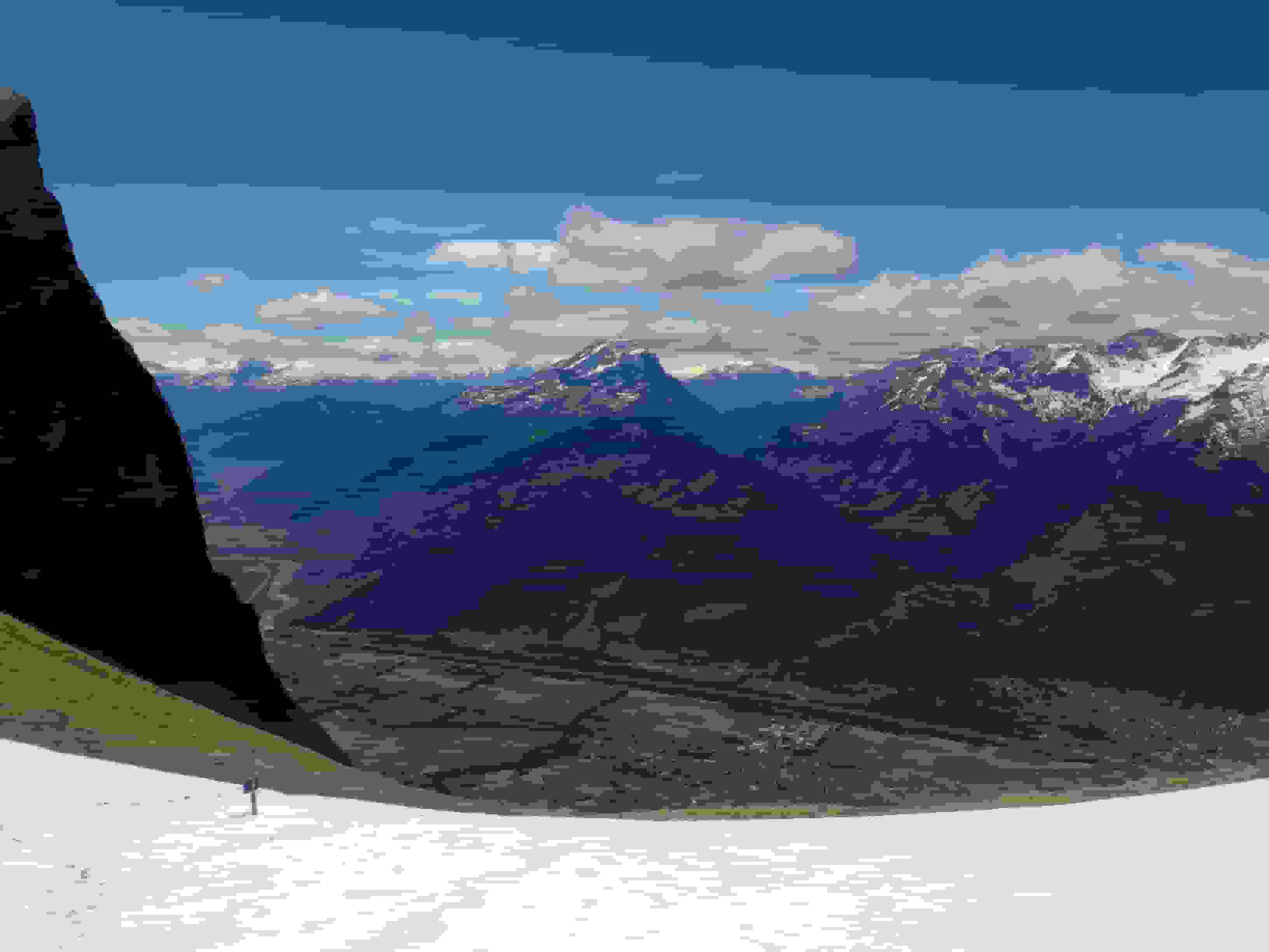 Sicht vom Fläscher Fürggli nach Maienfeld