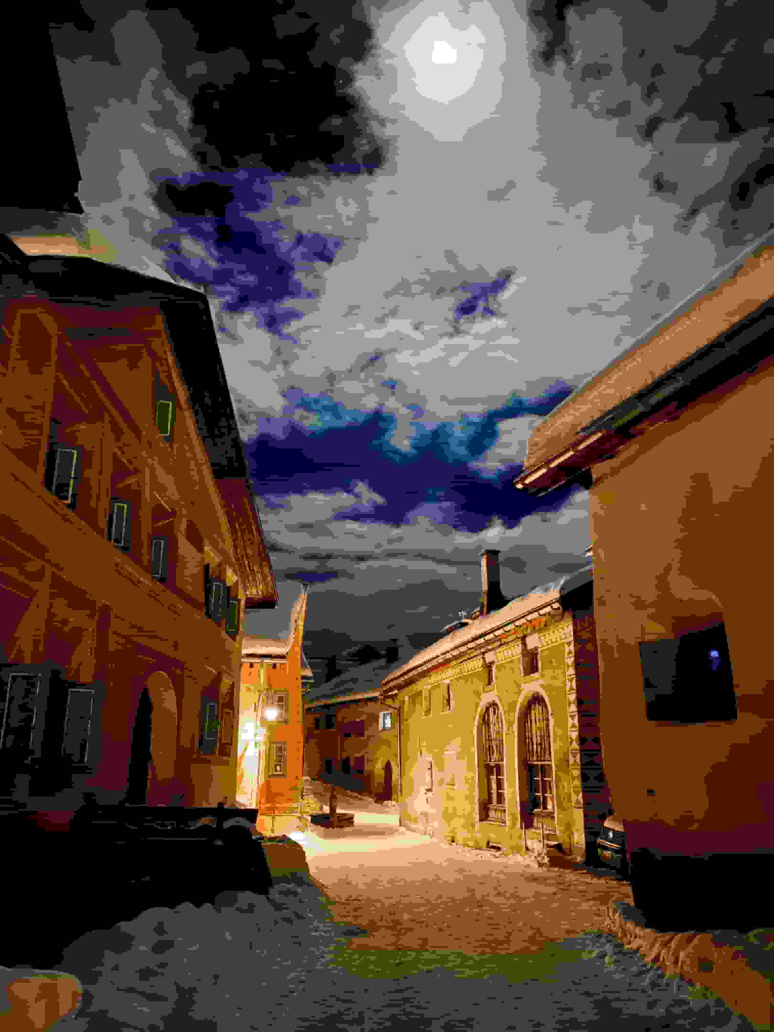 Mondschein-Nacht in Guarda