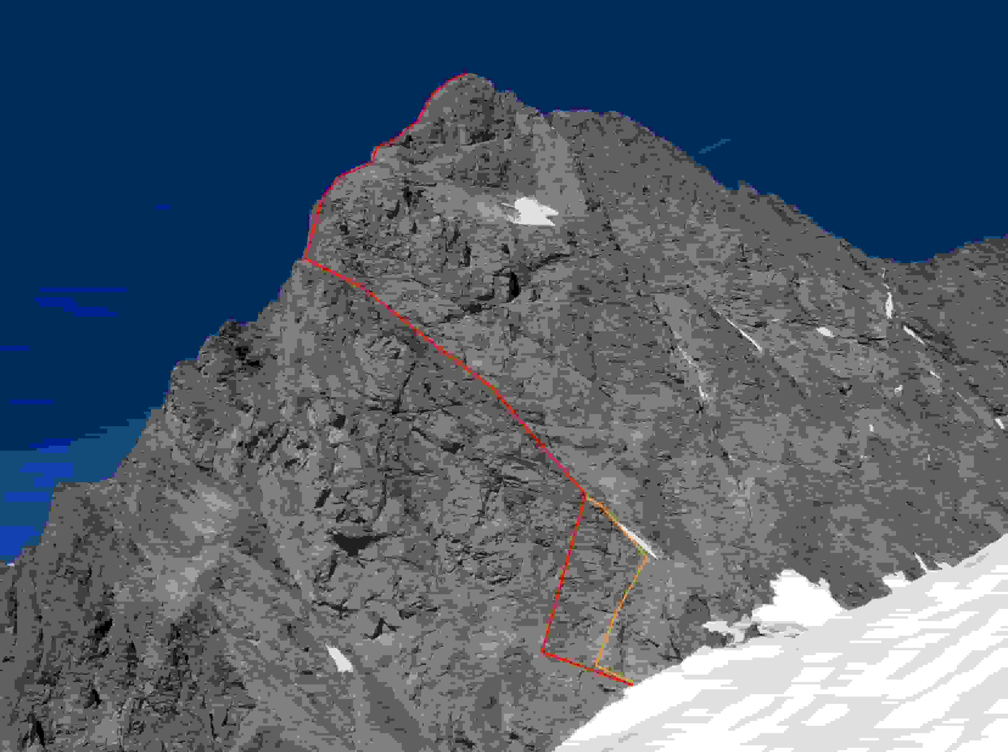 Rot: Unsere ungefähre Route; orange: die vermutlich korrekte Route