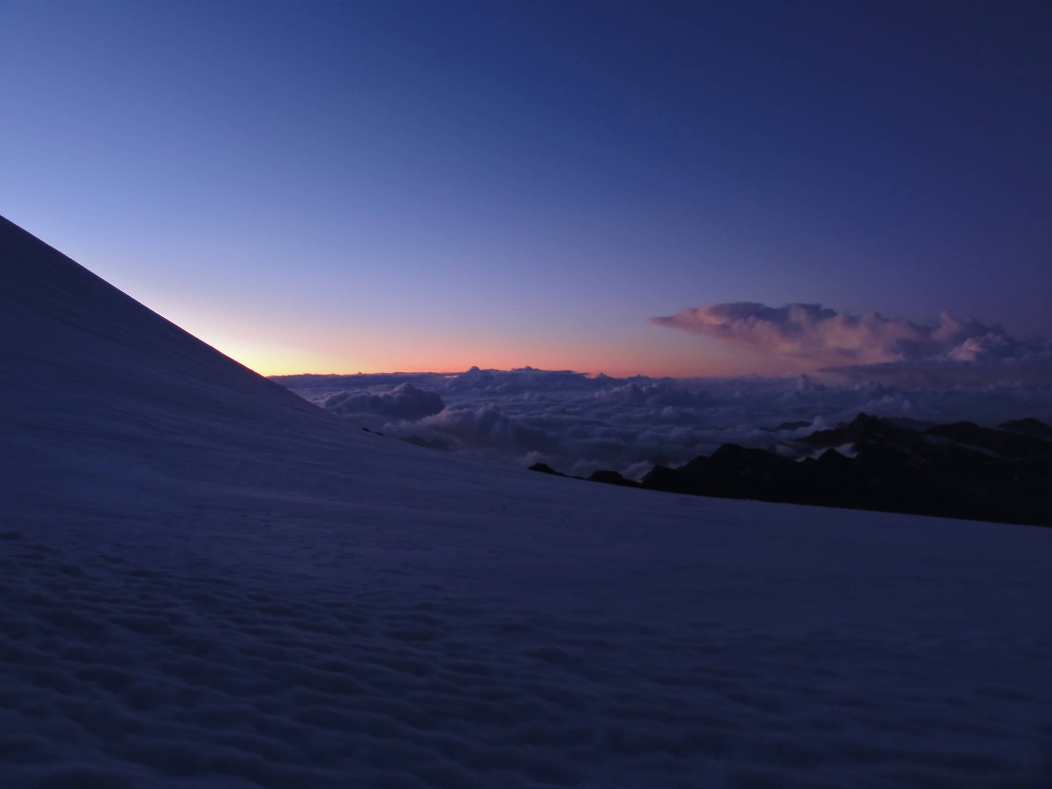 Morgenstimmung im Aufstieg zu Liskamm