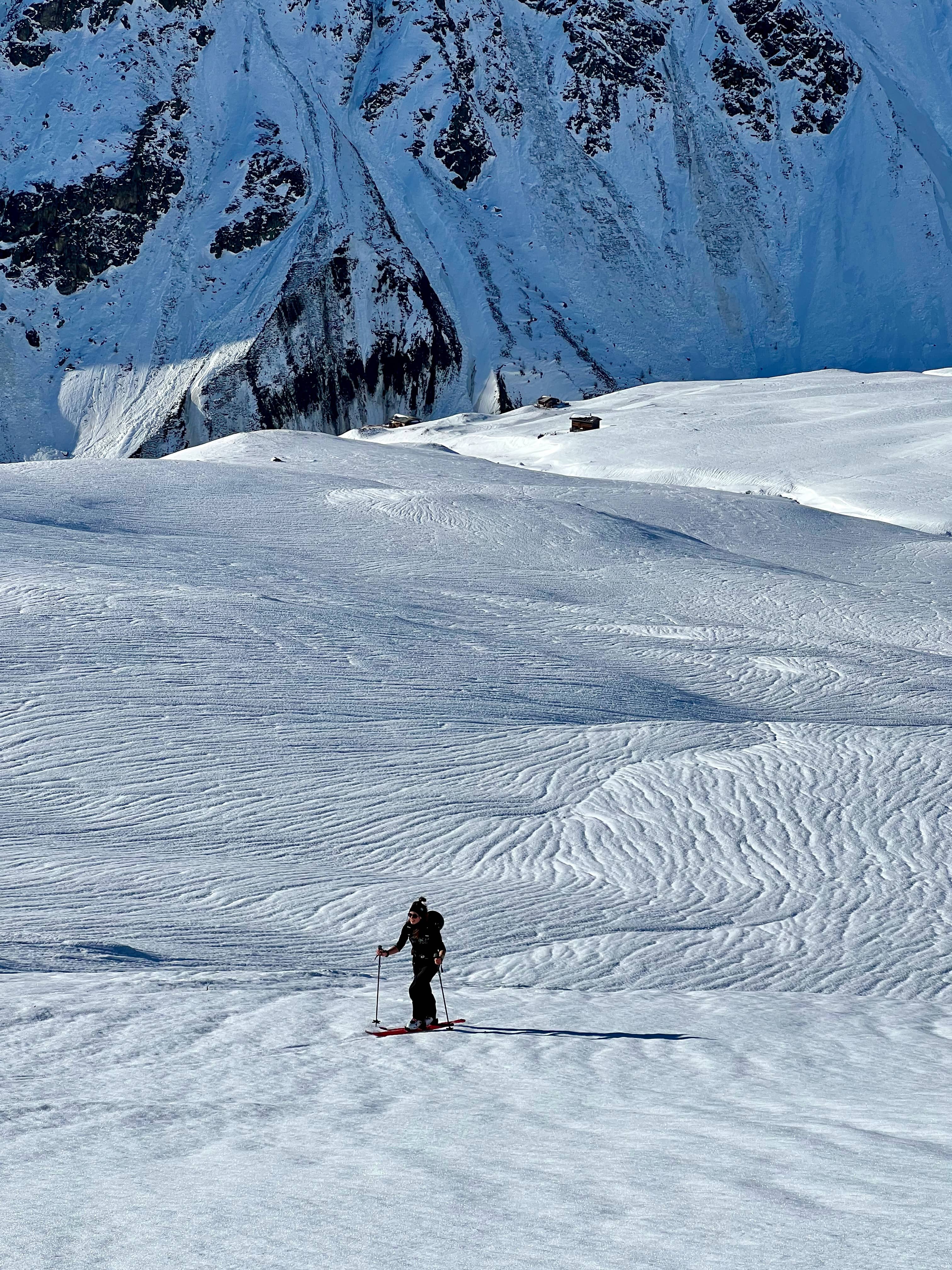 Aufstieg über den gedeckelten Schnee