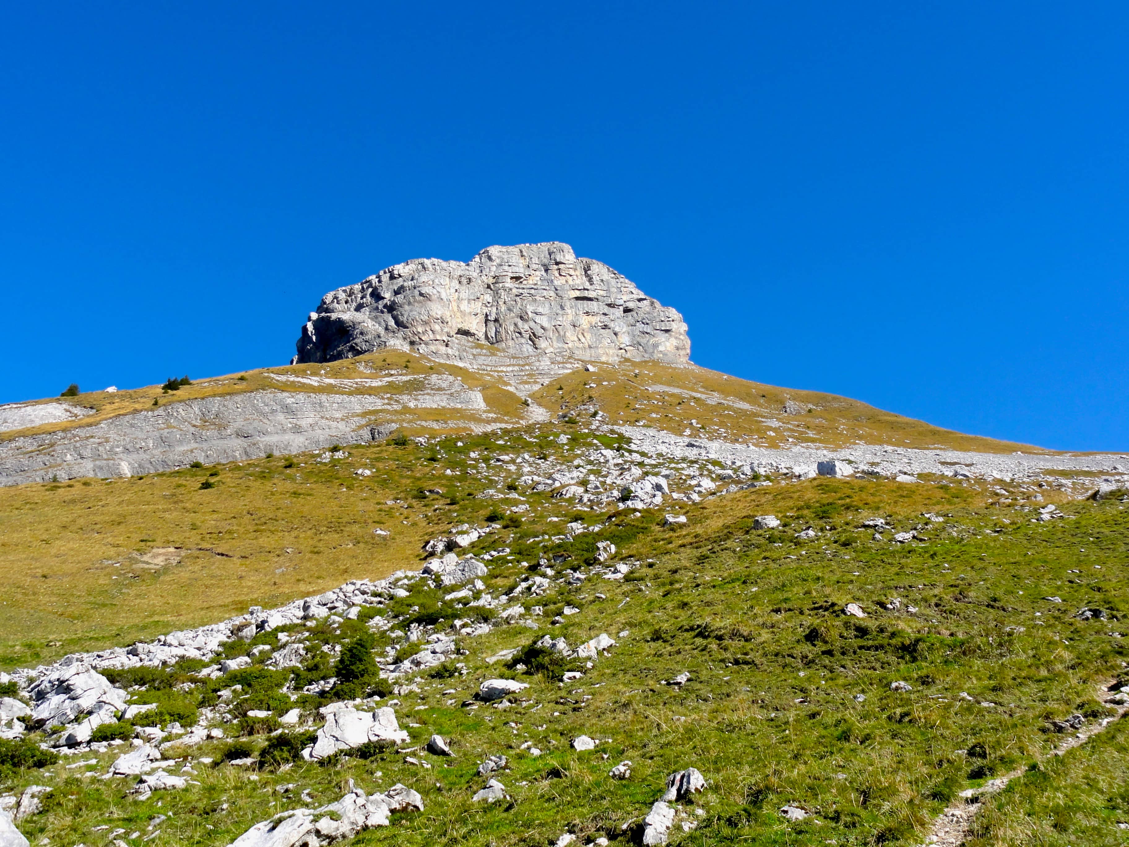 Rückblick zum Gipfelaufbau des Zindlenspitz
