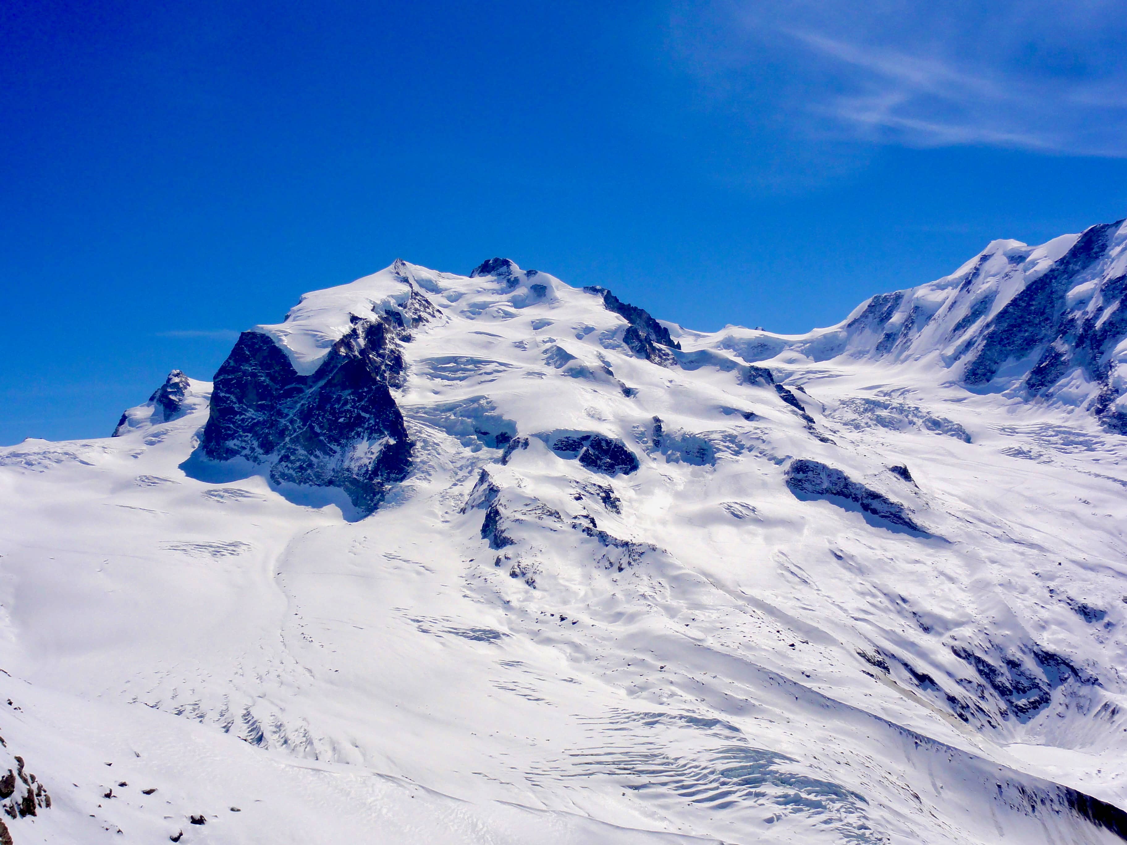 Rückblick vom Hohtälli zum Monte Rosa-Massiv