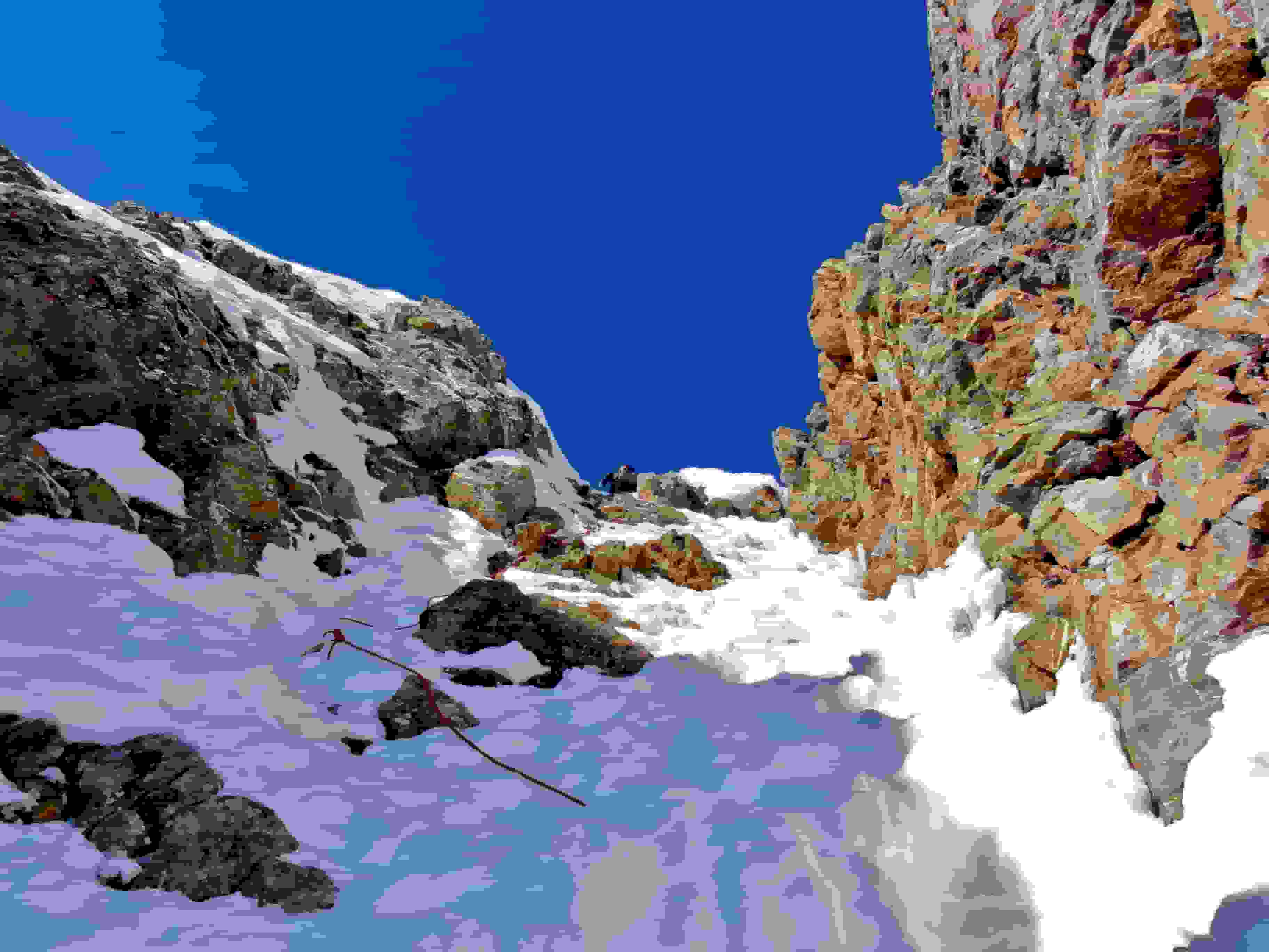 Couloir zum Gipfel des Spitzmeilen