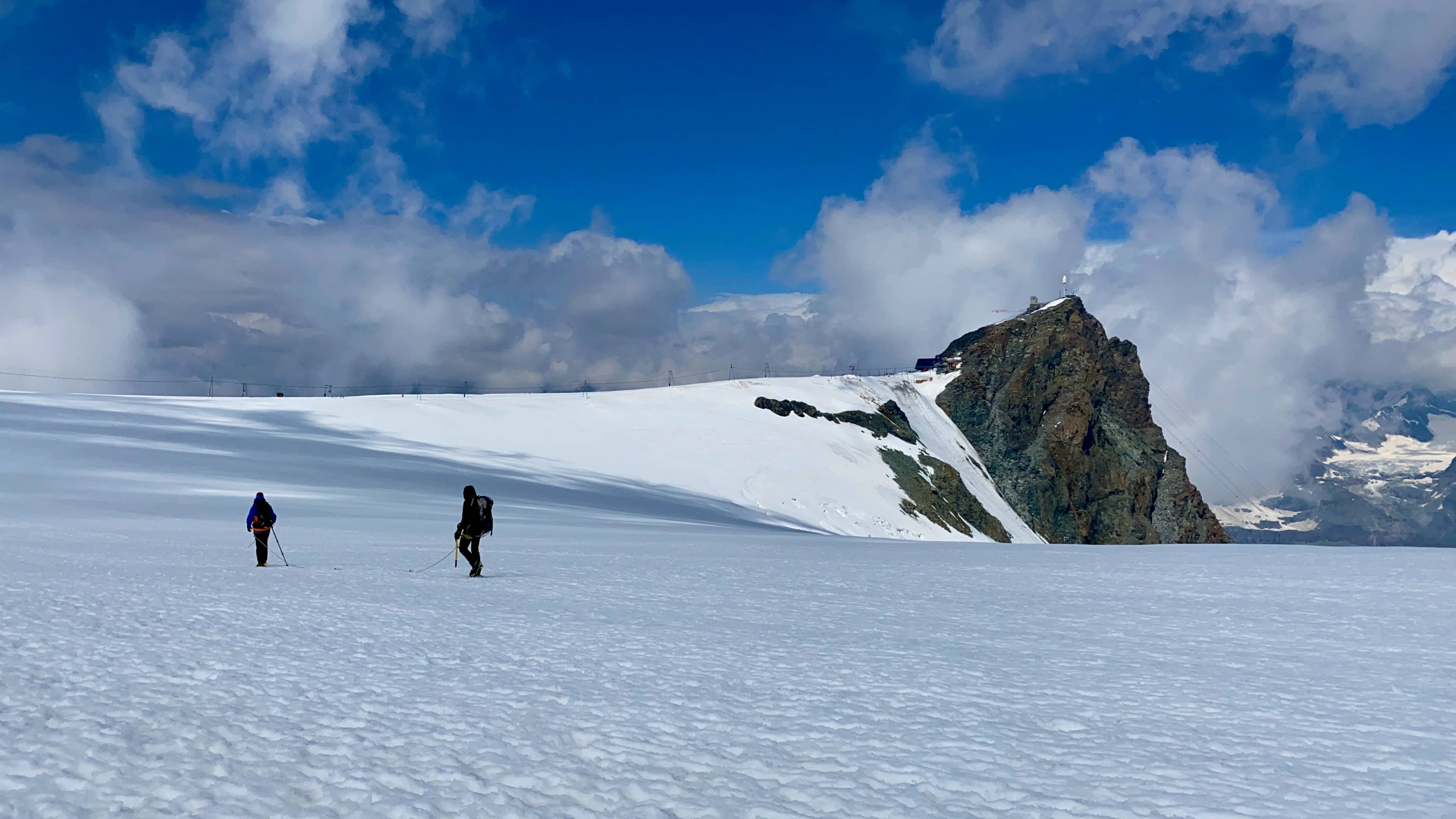 Breithornplateau - bald wieder zurück auf dem Klein Matterhorn