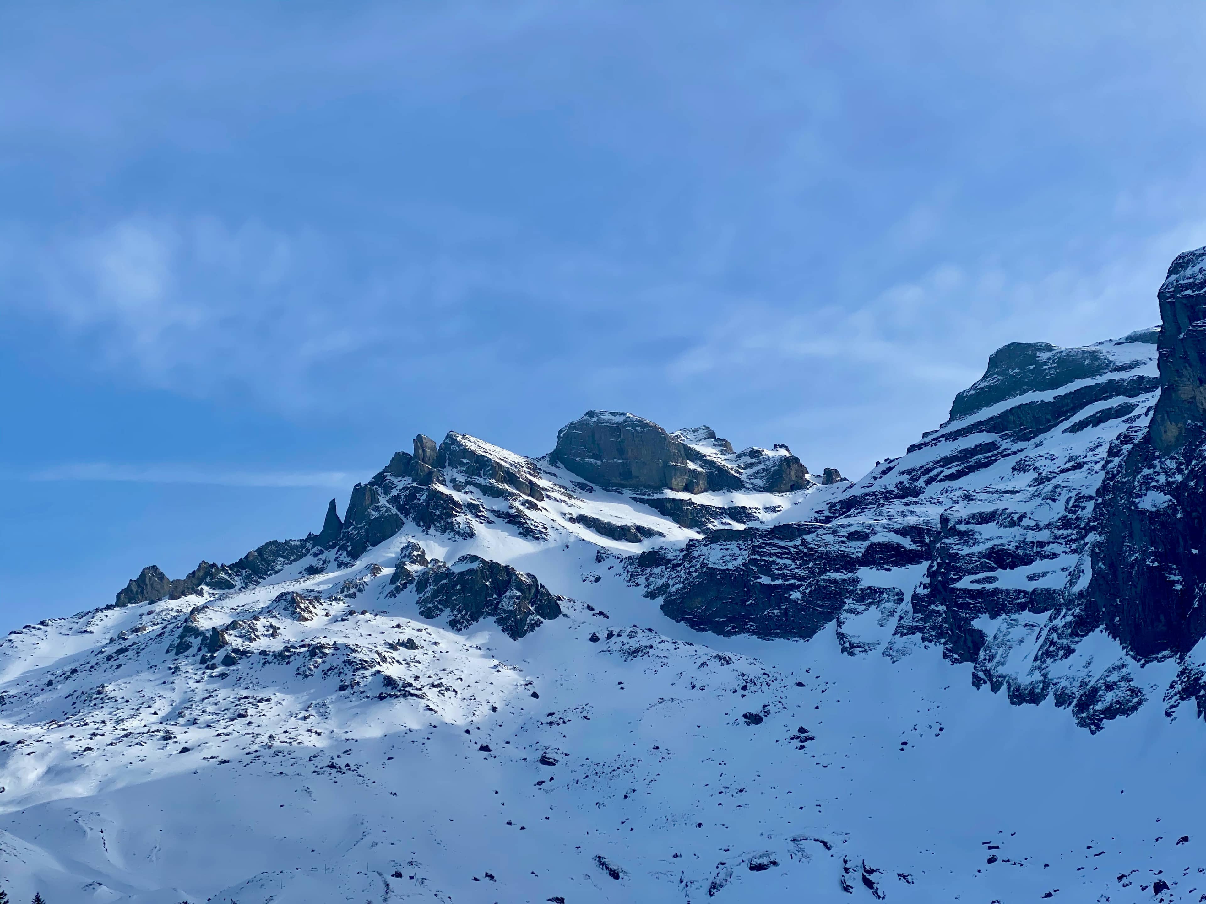 Blick zurück; in der Bildmitte der Ruchstock und links davon die Hasenstöck