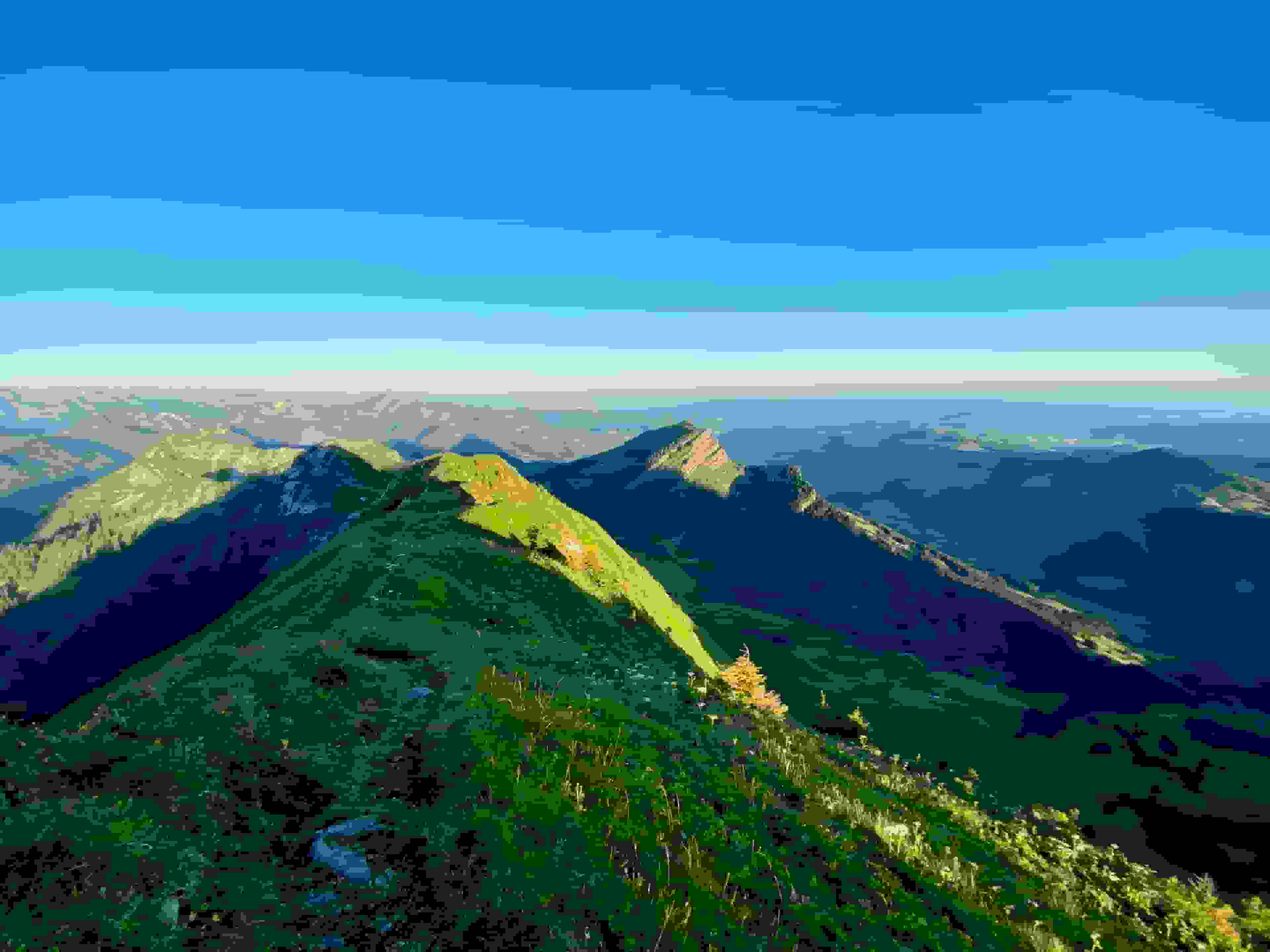 Gipfelgrat Lütispitz; rechts Stockberg