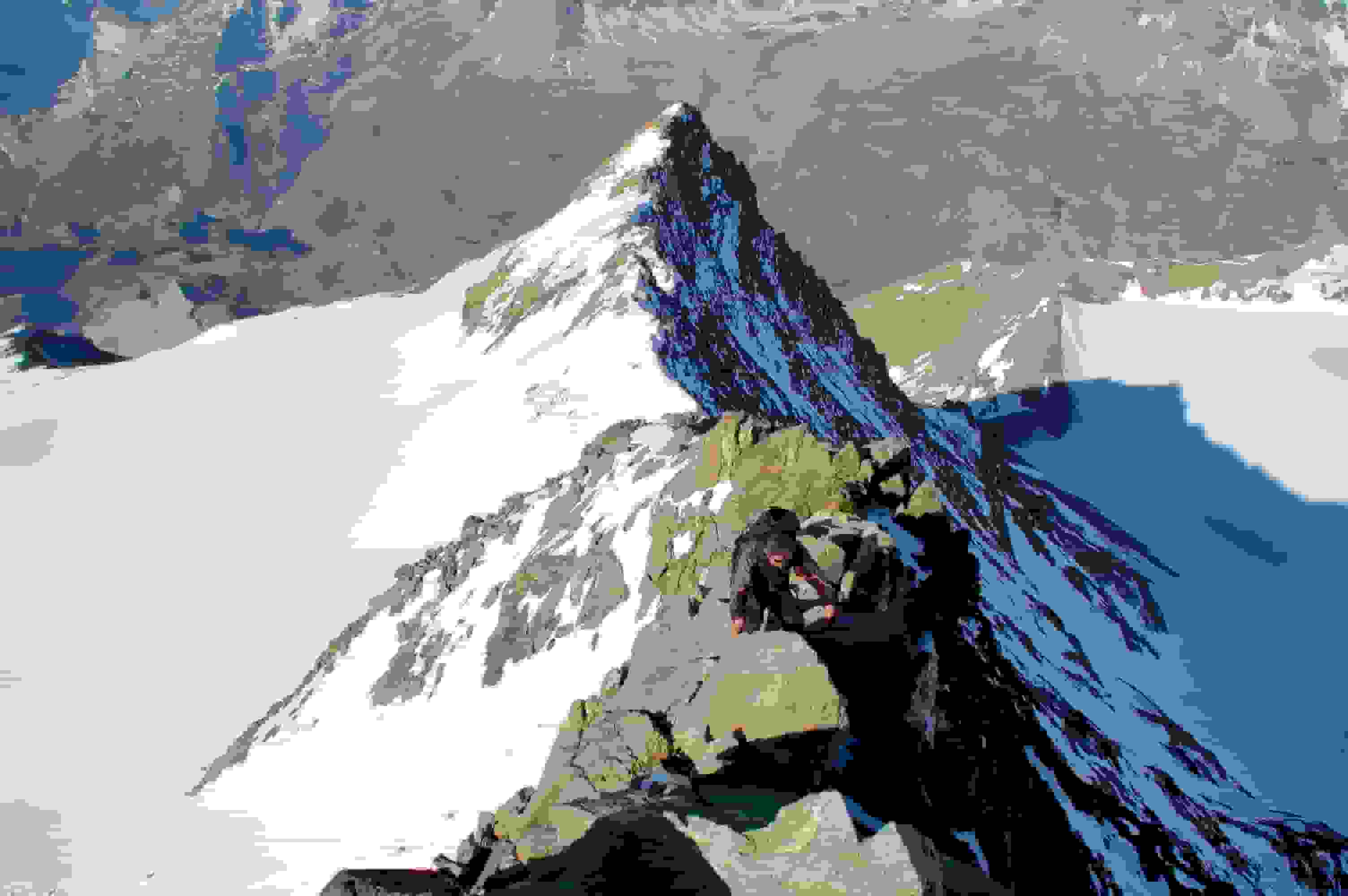 Andi auf dem Gipfelgrat