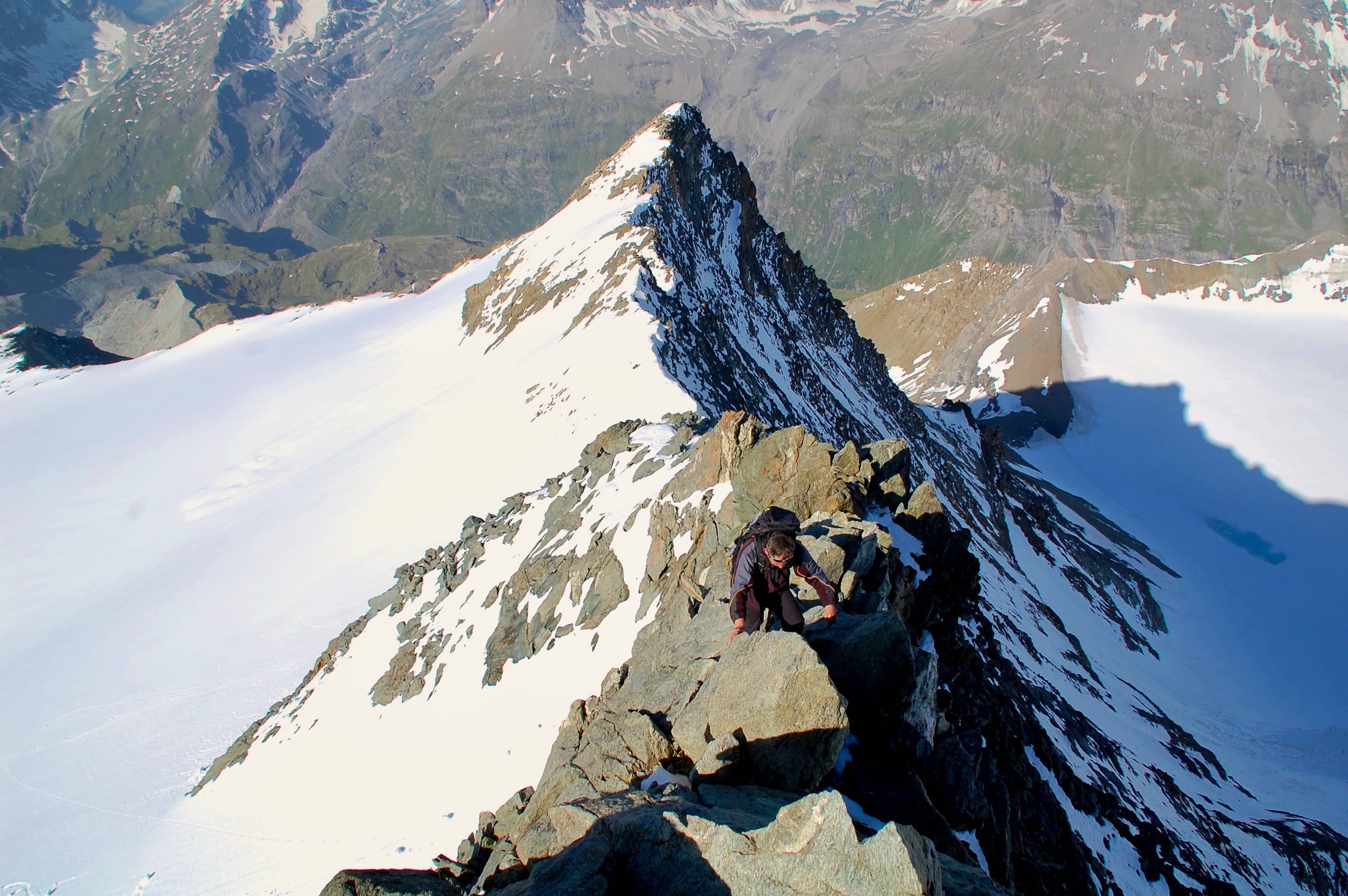 Andi auf dem Gipfelgrat