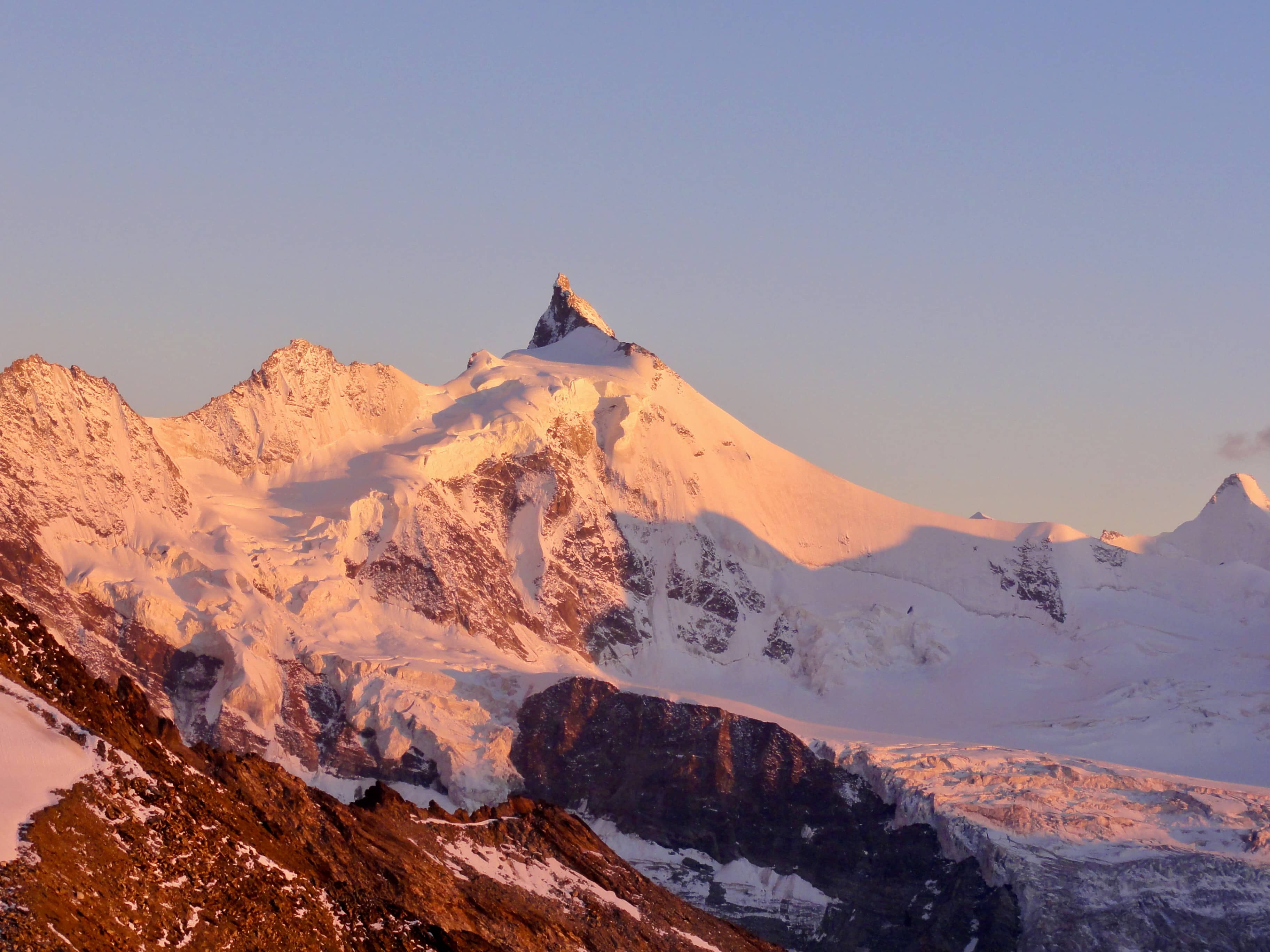 Zinalrothorn und Ober Gabelhorn im Abendlicht