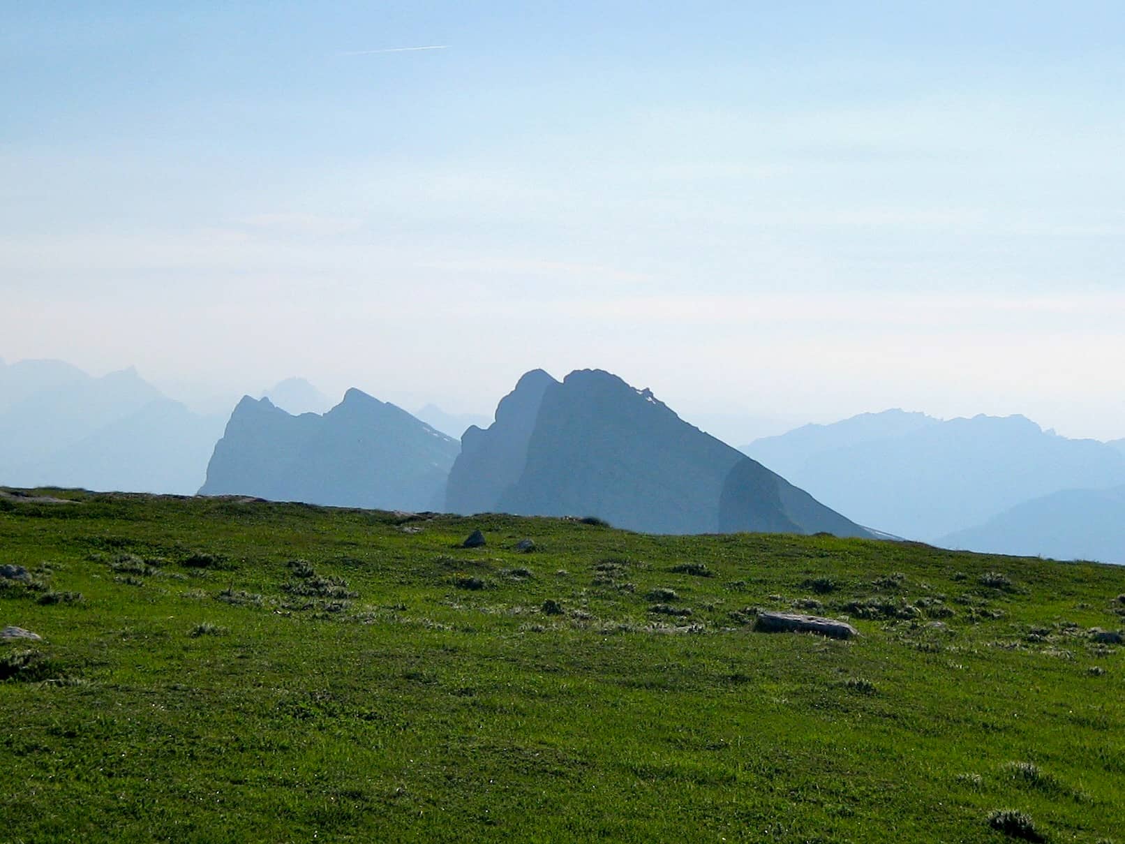 Hinderrugg - die anderen Churfirsten sind nur noch Silhouetten