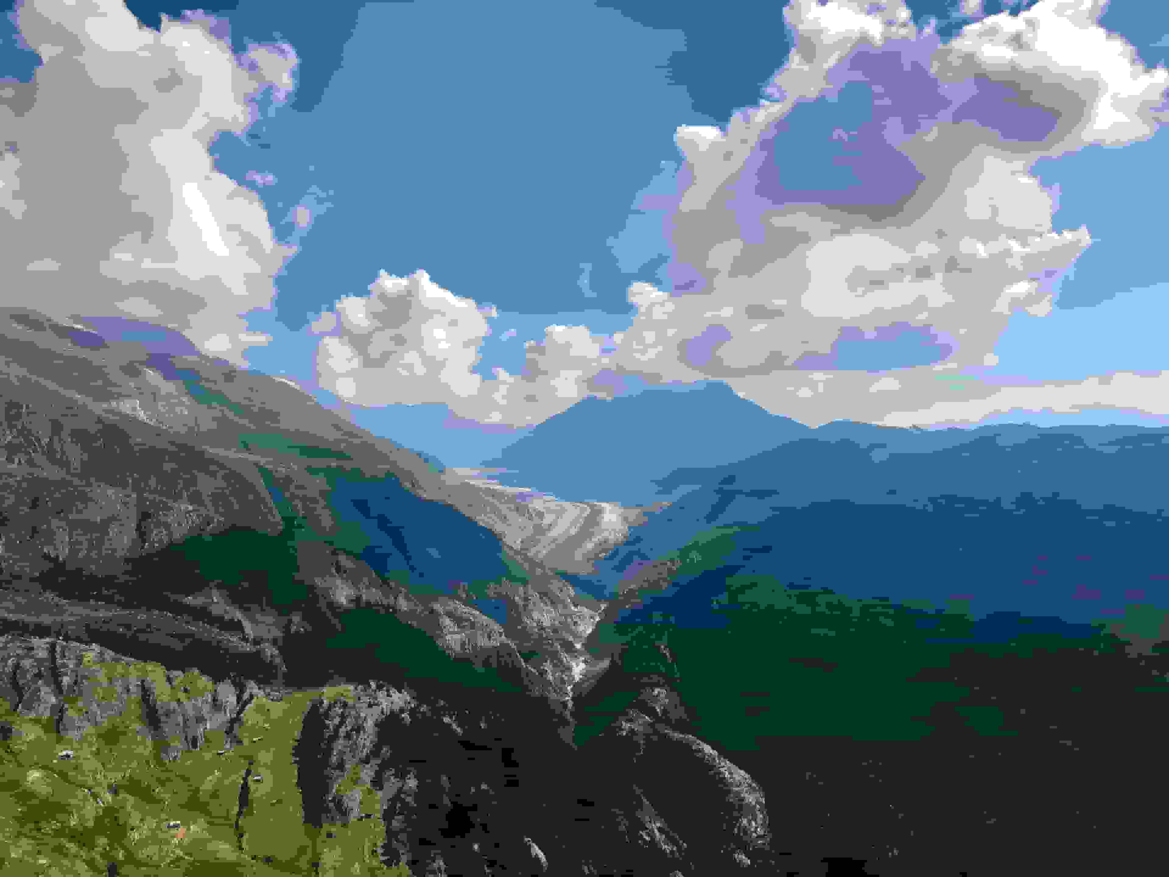 Aussicht vom Aletschbord zum Grossen Aletschgletscher