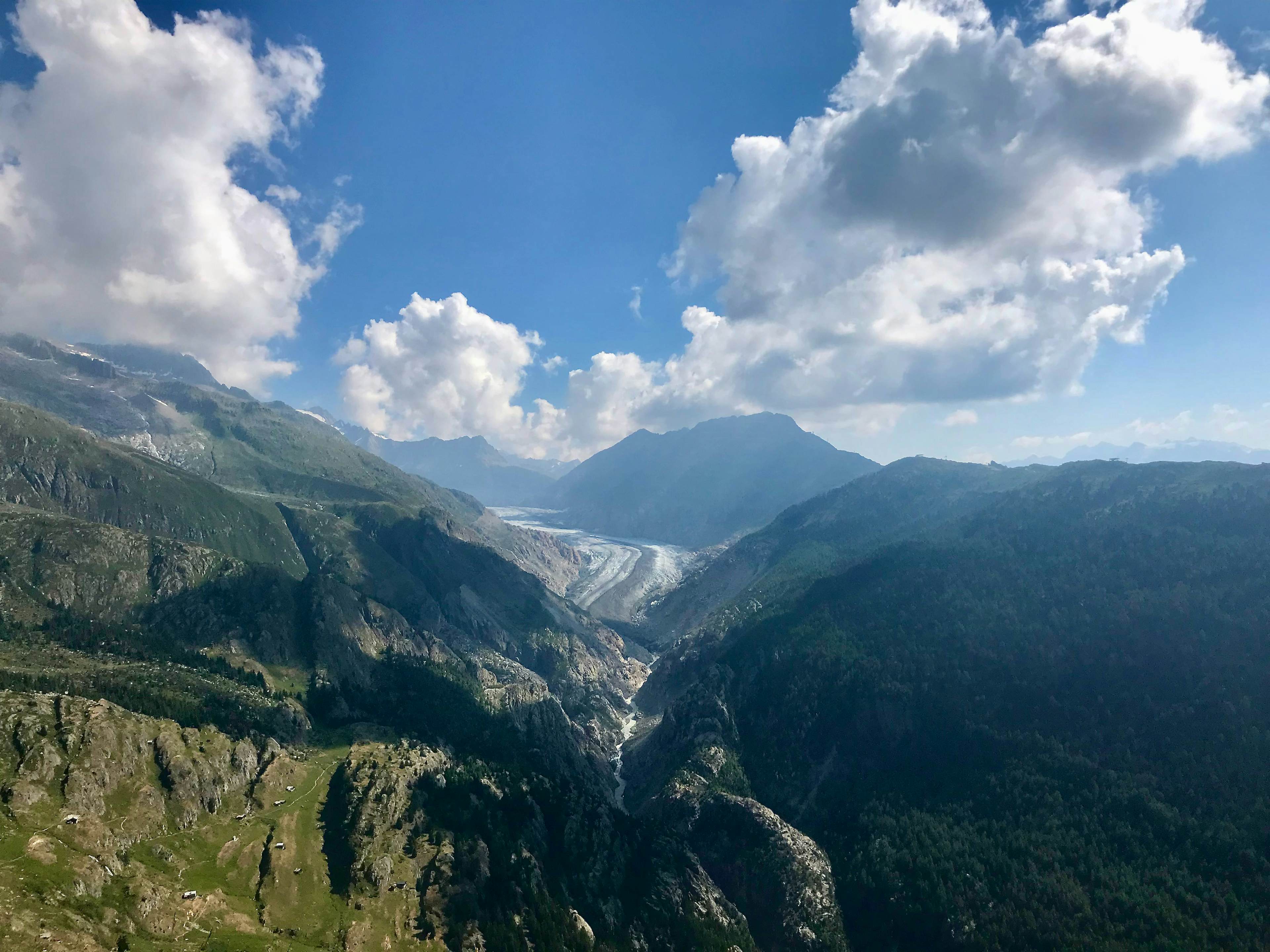 Aussicht vom Aletschbord zum Grossen Aletschgletscher
