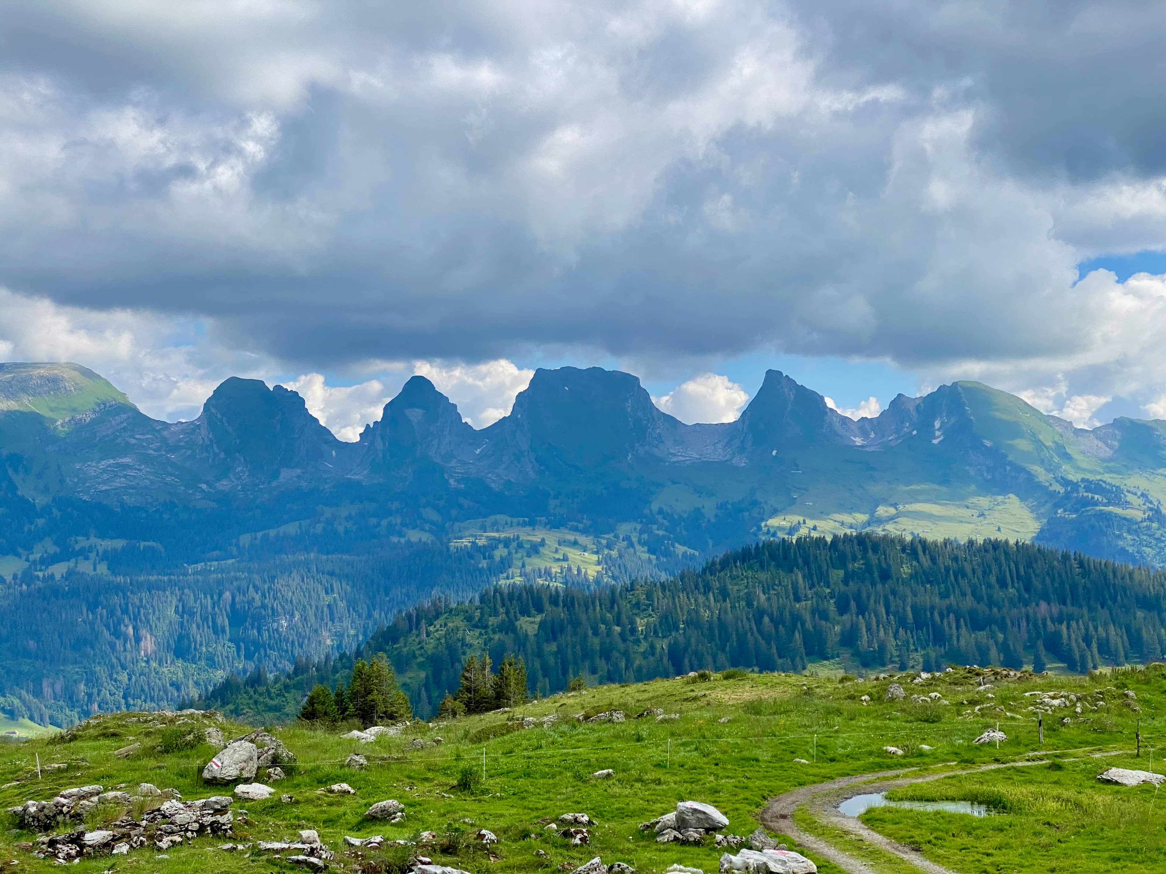 Churfirsten von der Alp Hinterwinden