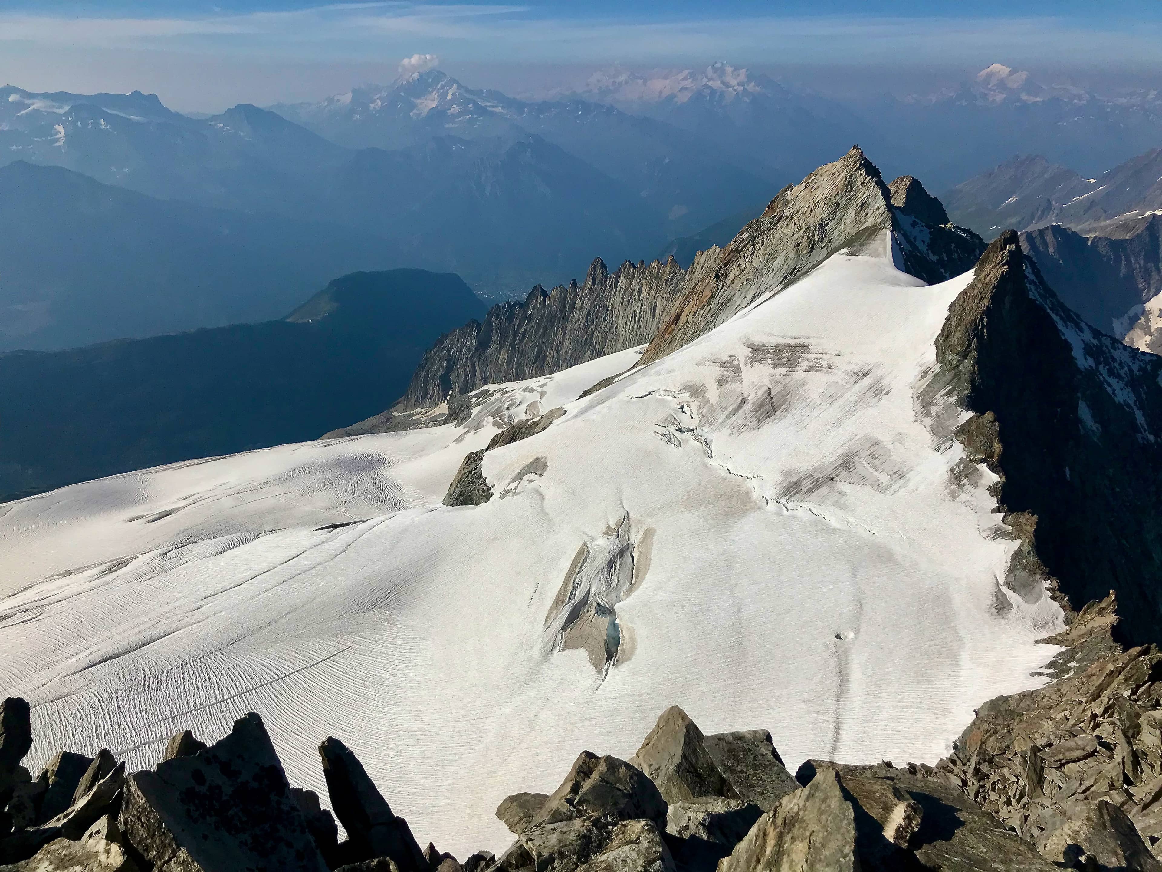 Driestgletscher mit unserem Aufstieg